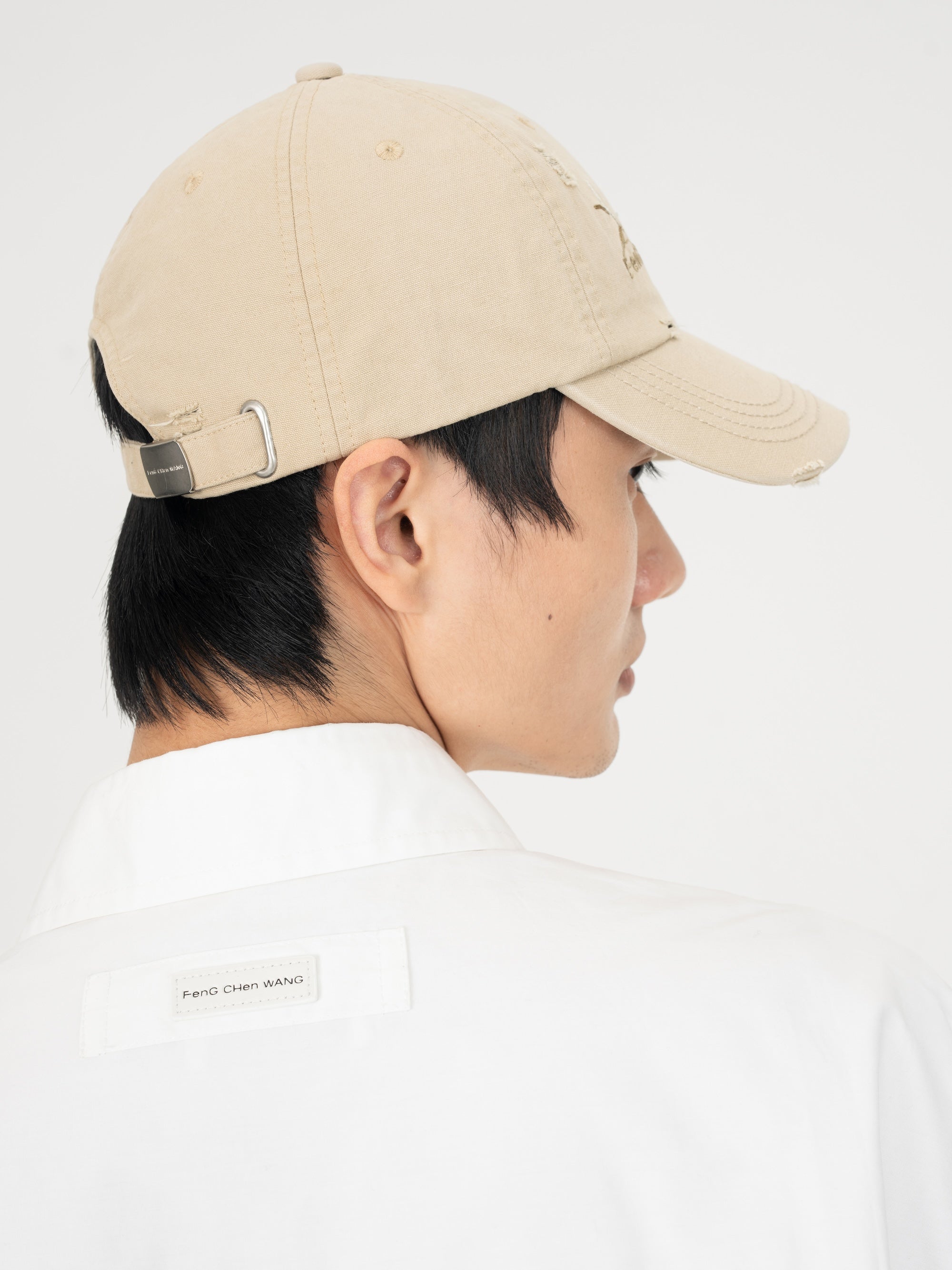Spliced Cap GRAY DENIM SPLICED BASEBALL CAP – Feng Chen Wang