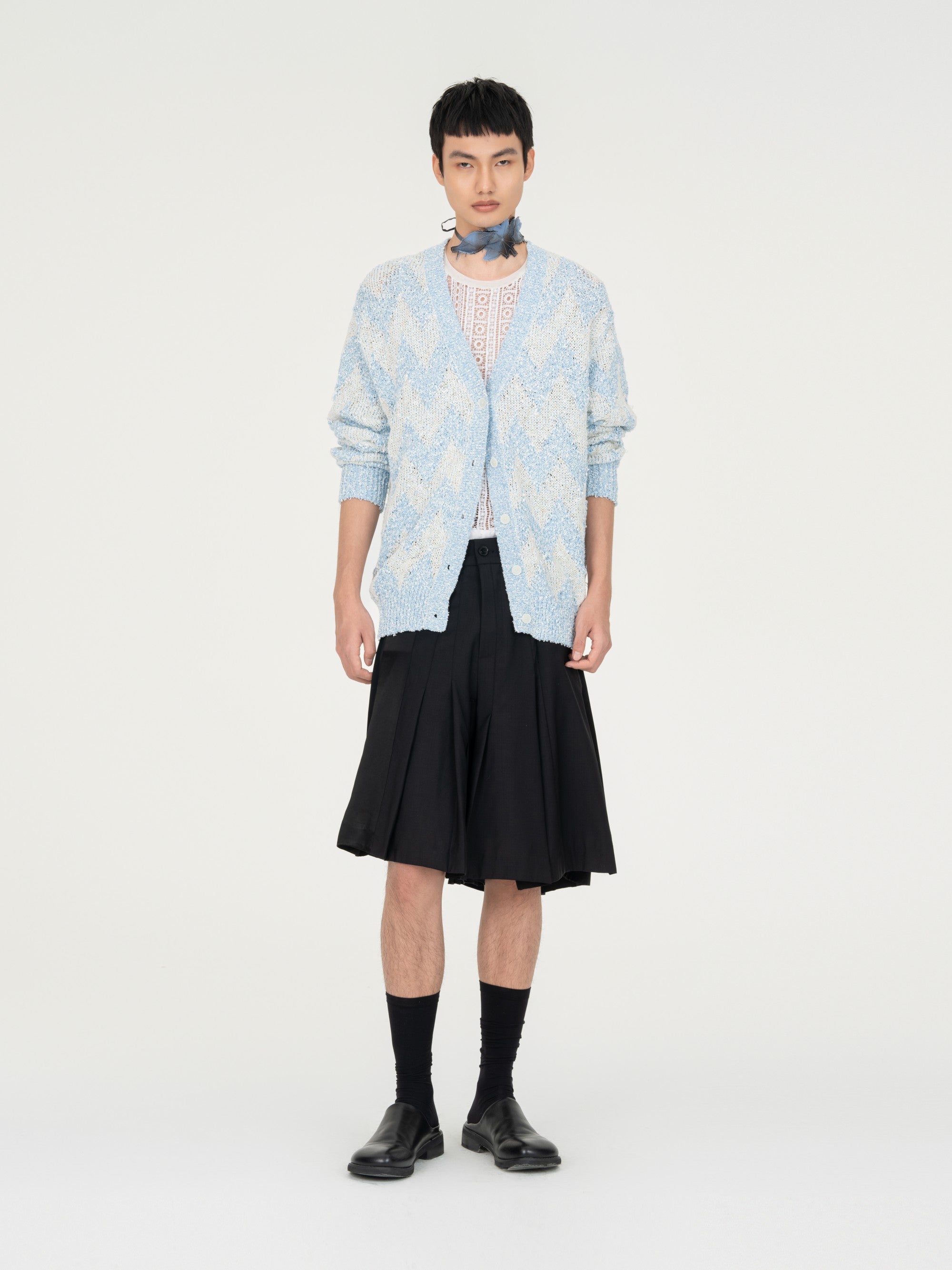 DOUBLE SIDED KNIT CARDIGAN