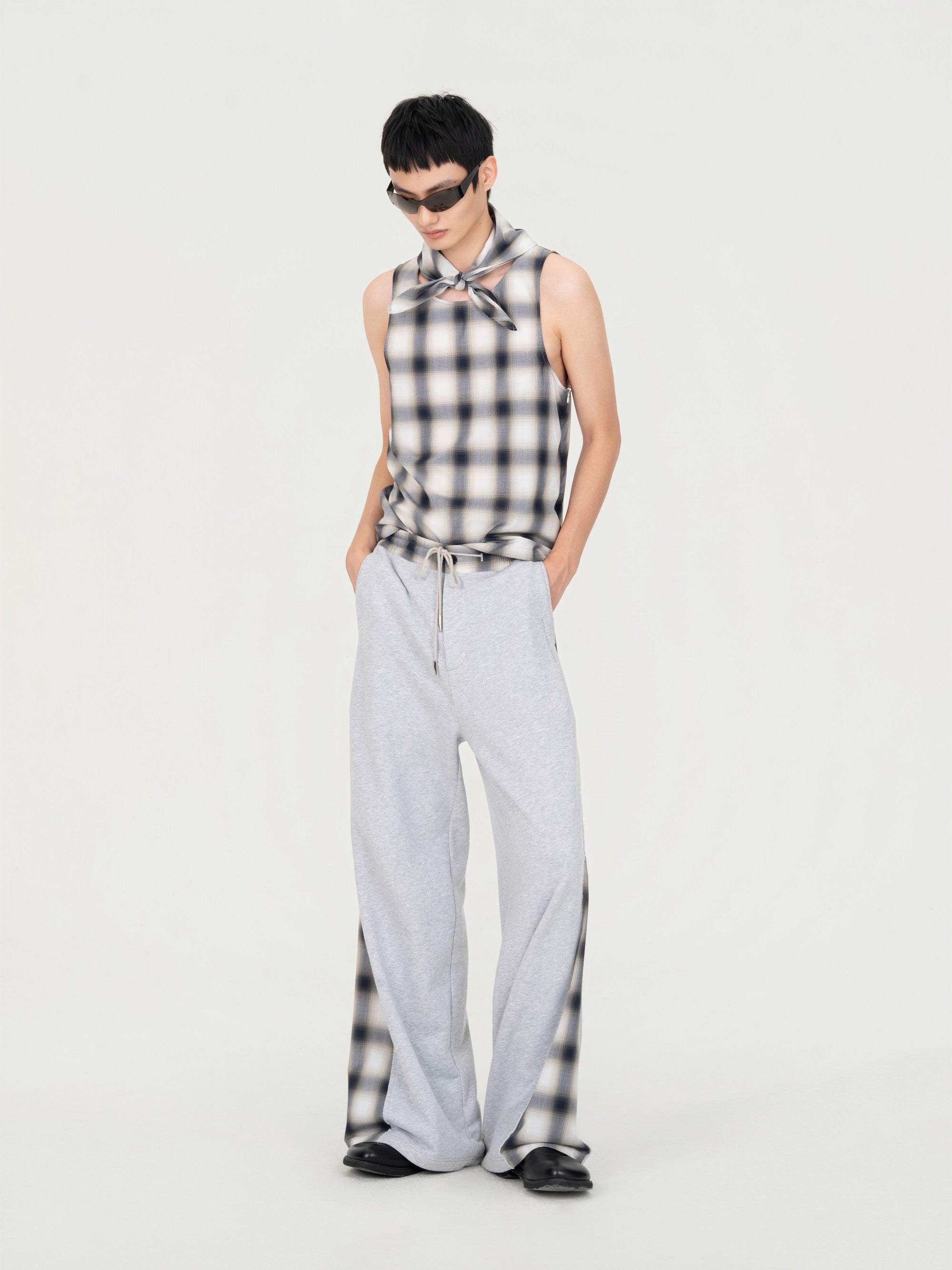 PATCHED PANEL JERSEY TROUSERS