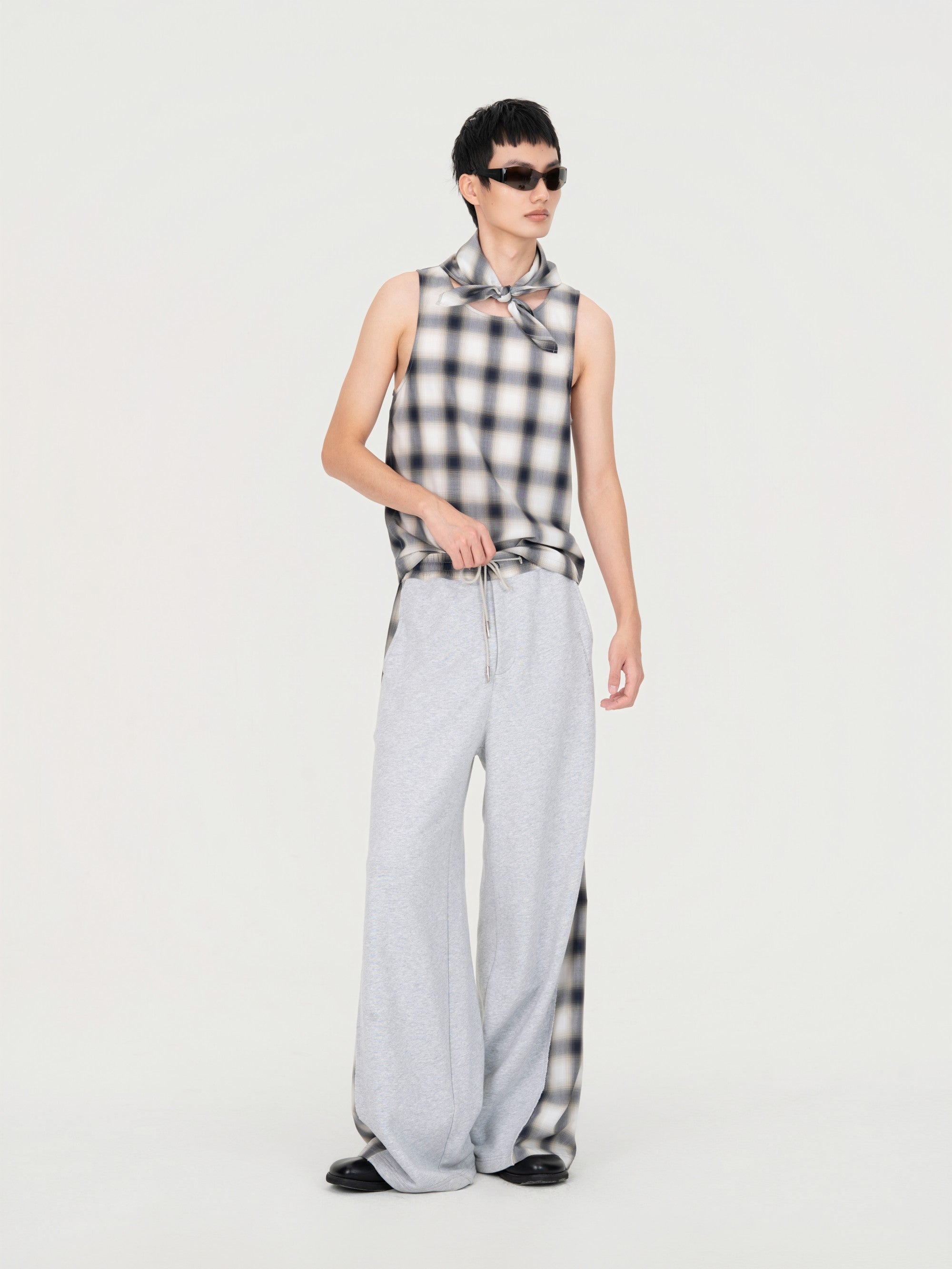 PATCHED PANEL JERSEY TROUSERS