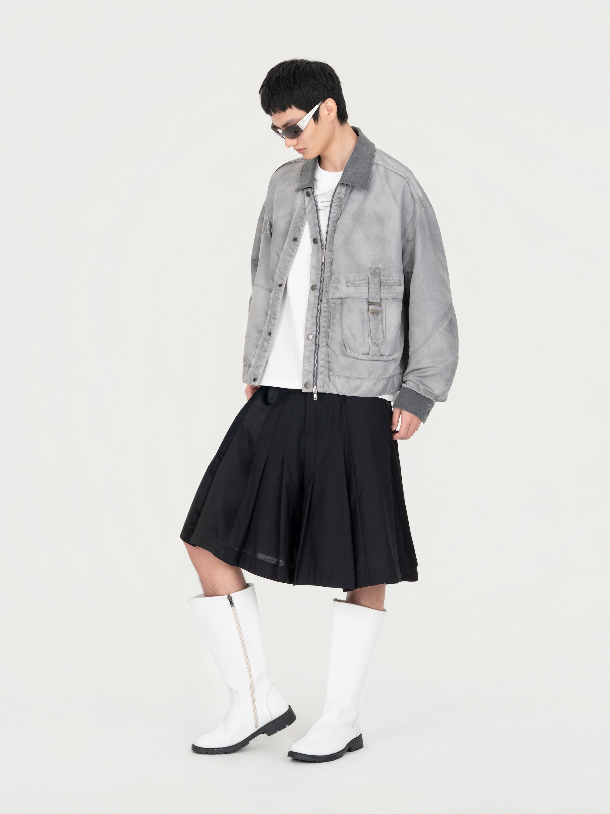 SANDWASHED NYLON JACKET