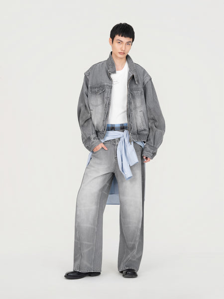 DECONSTRUCTED DENIM JACKET – Feng Chen Wang