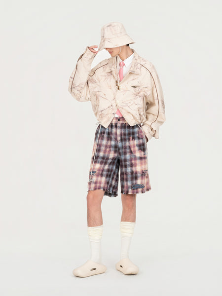2 IN 1 JACKET WITH PLANTS DYE ON ANTIQUE FABRIC – Feng Chen Wang