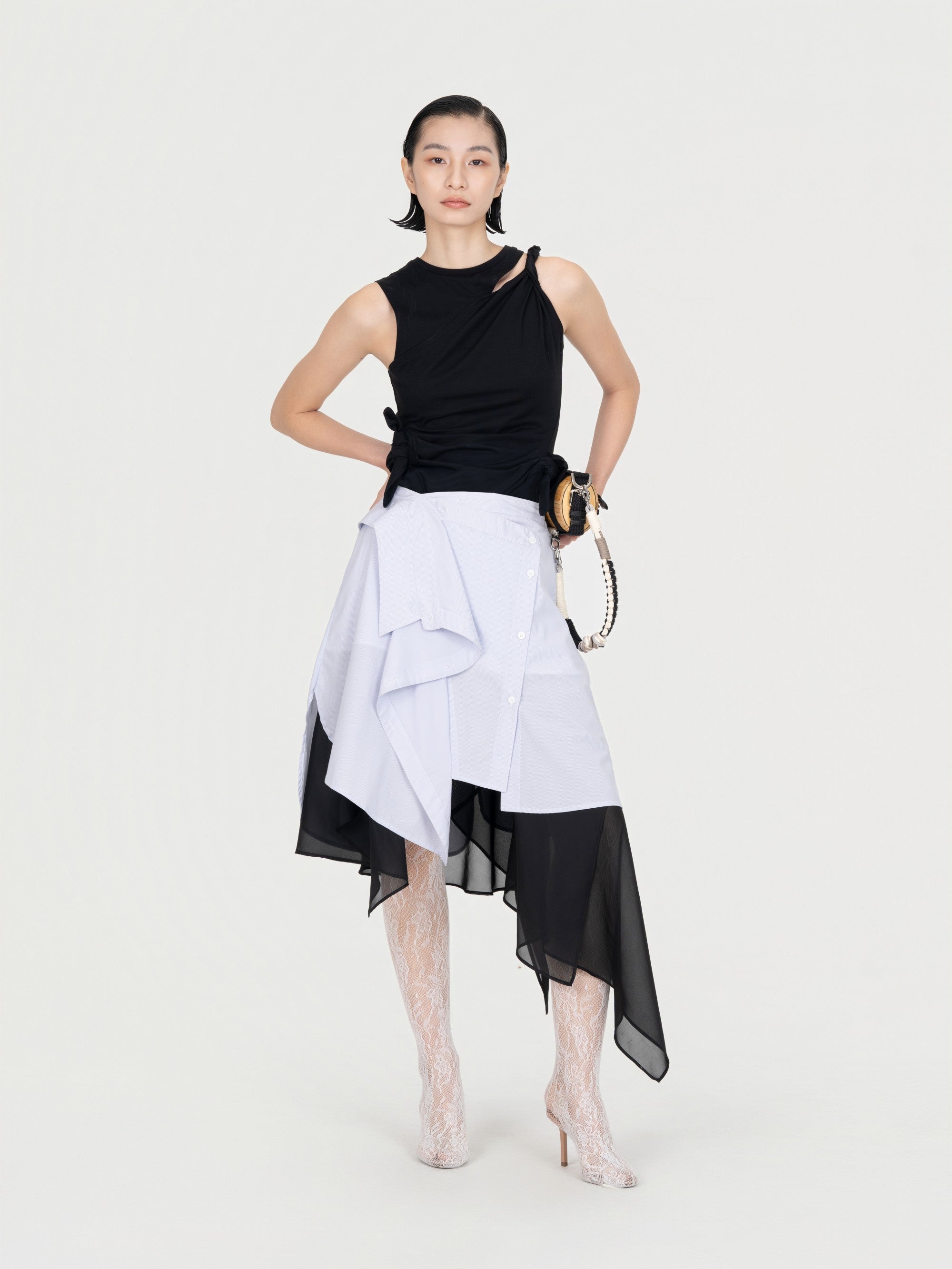 DECONSTRUCTION WRAP SKIRT