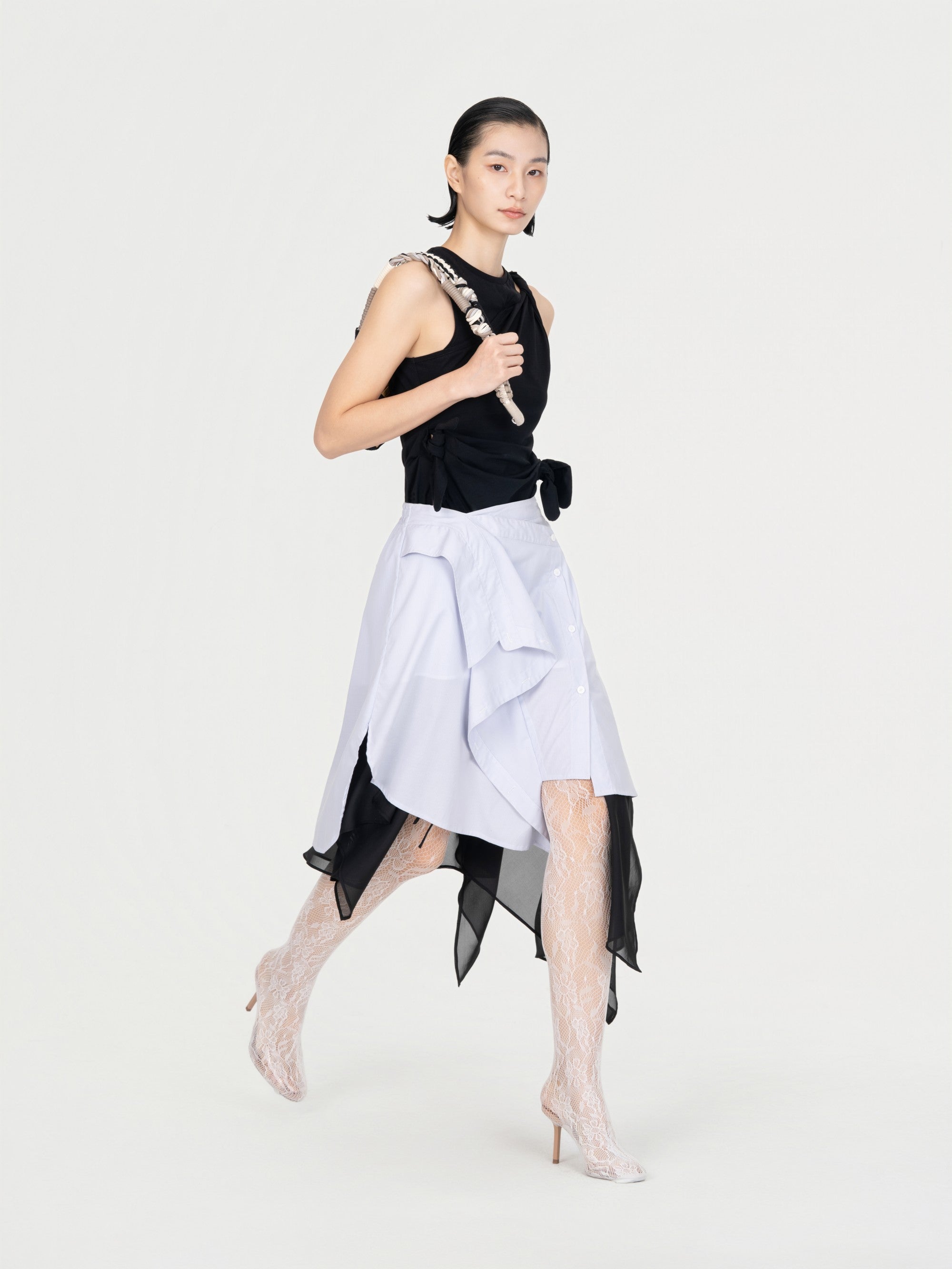 DECONSTRUCTION WRAP SKIRT