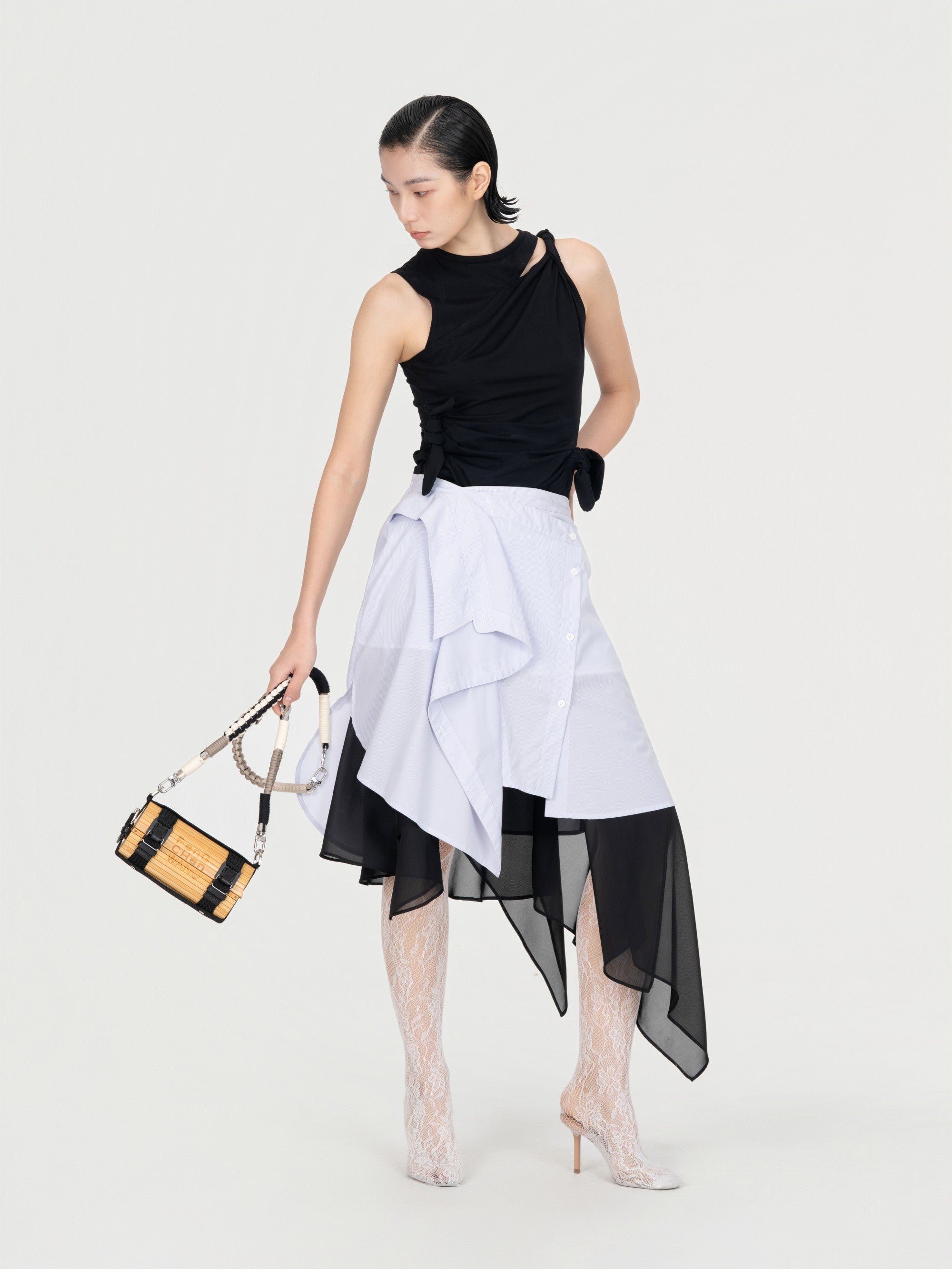 DECONSTRUCTION WRAP SKIRT