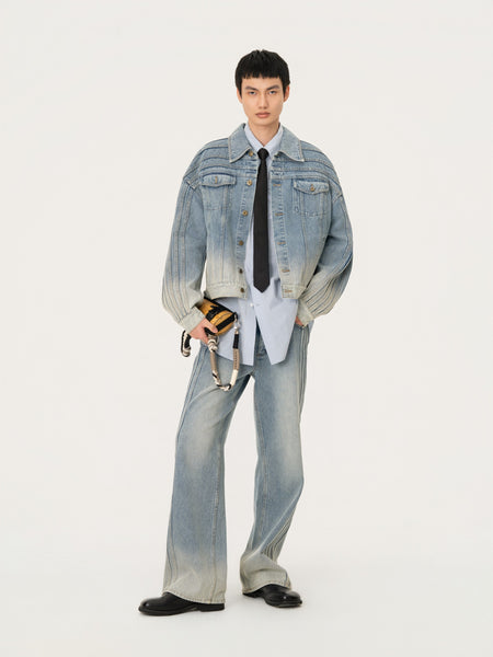 DECONSTRUCTED DENIM JACKET – Feng Chen Wang