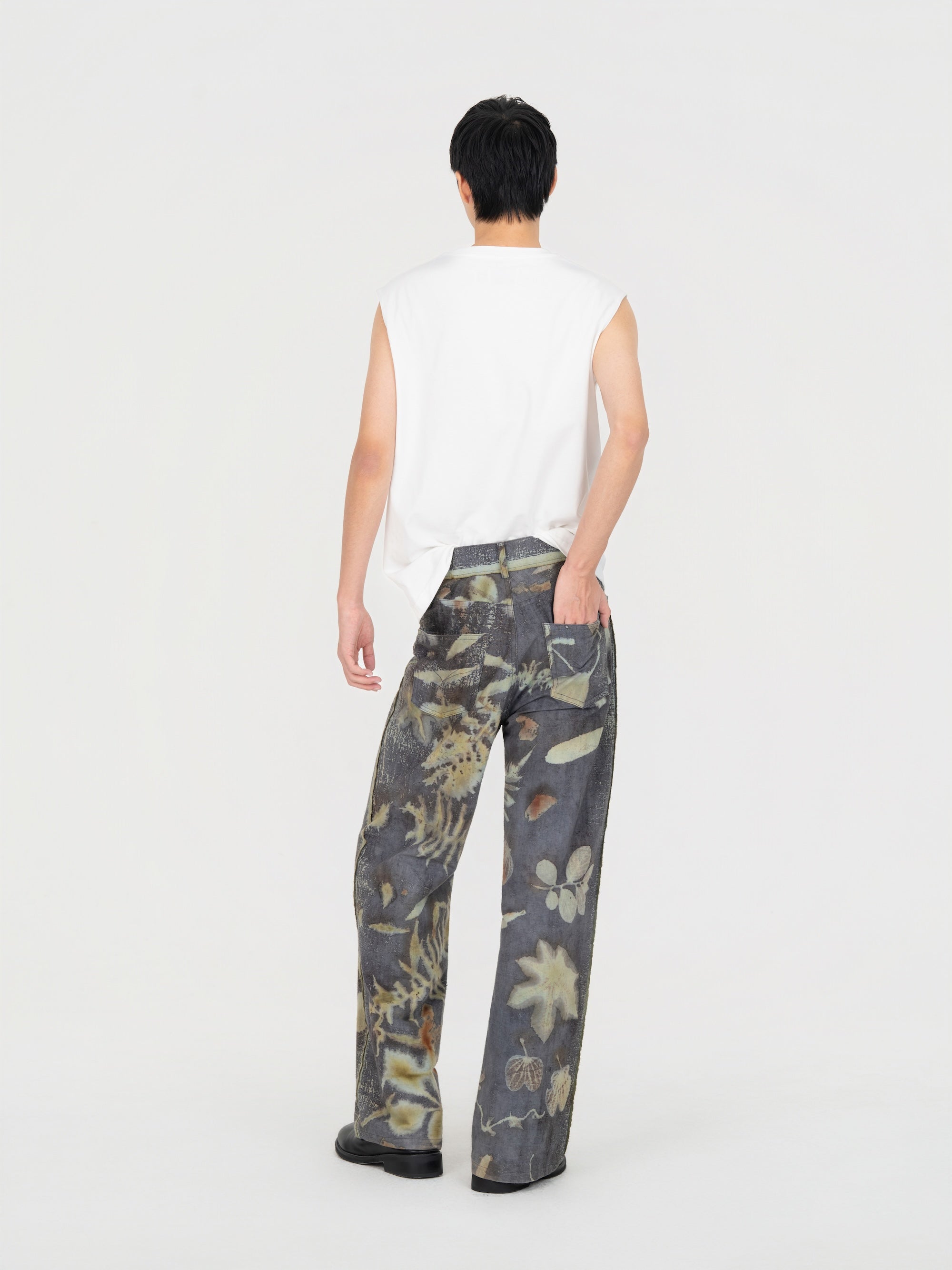PLANT DYED TROUSERS IN ANTIQUE FABRIC