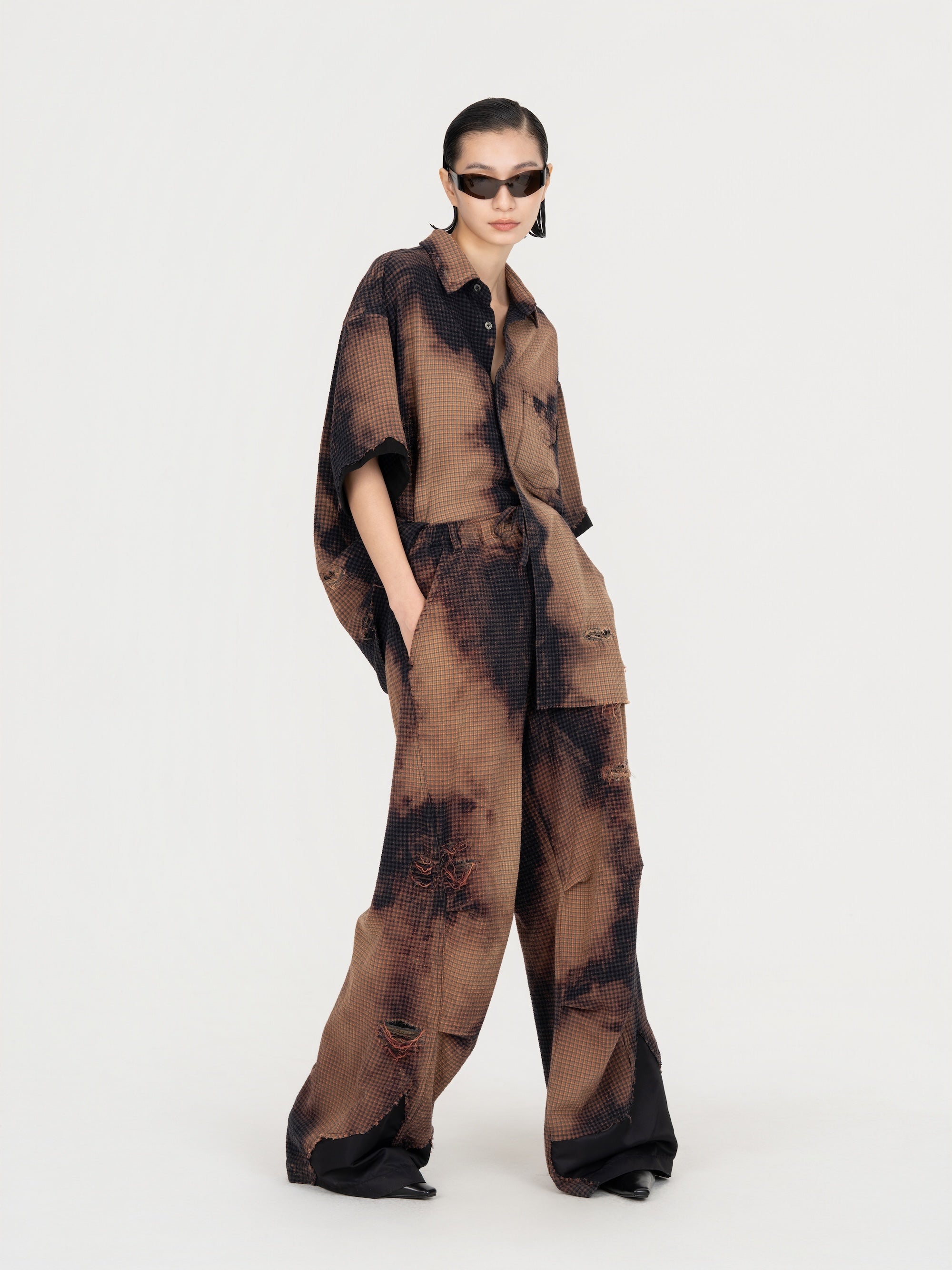 DECAYED CHECK TROUSERS