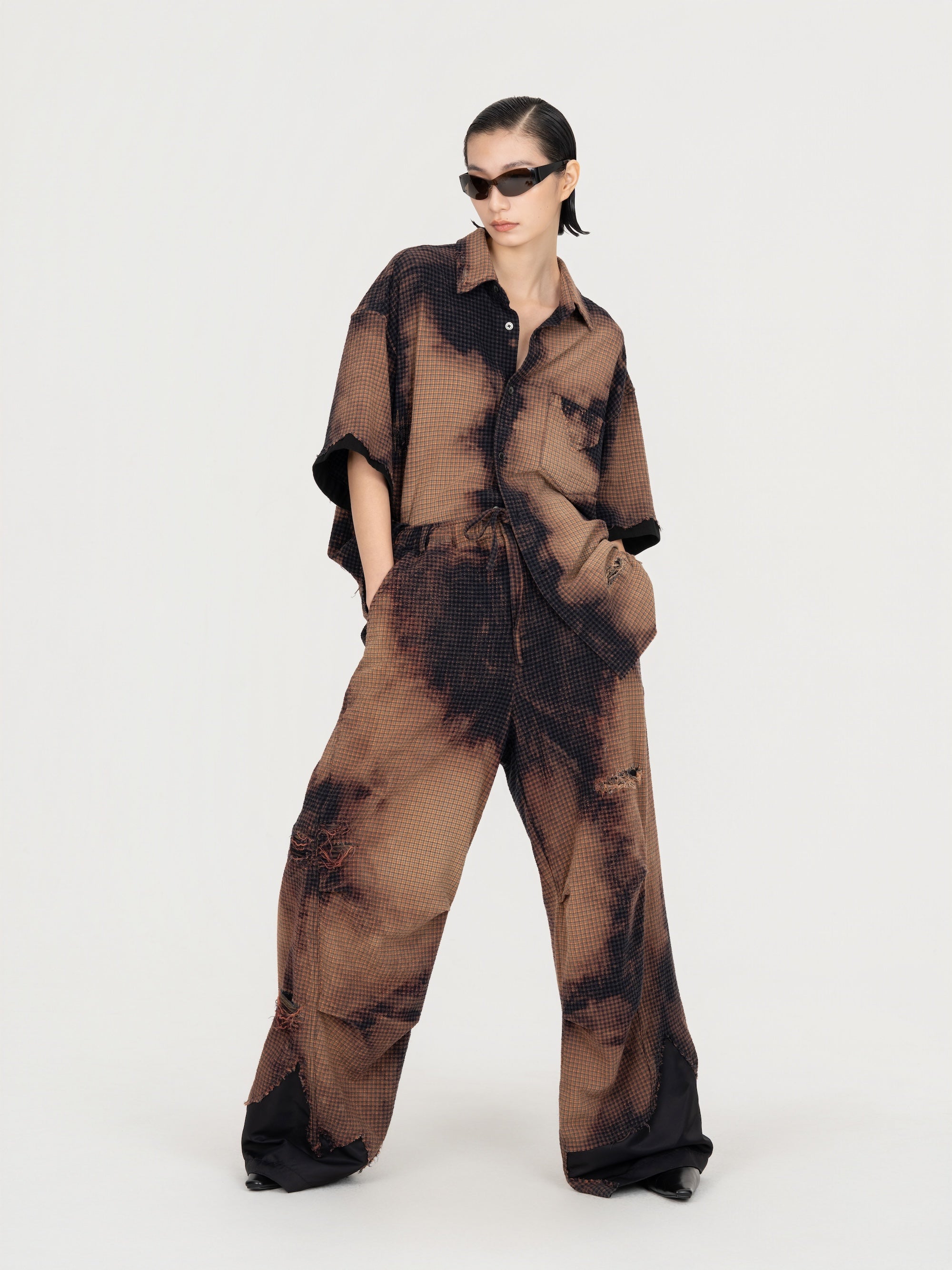 DECAYED CHECK TROUSERS