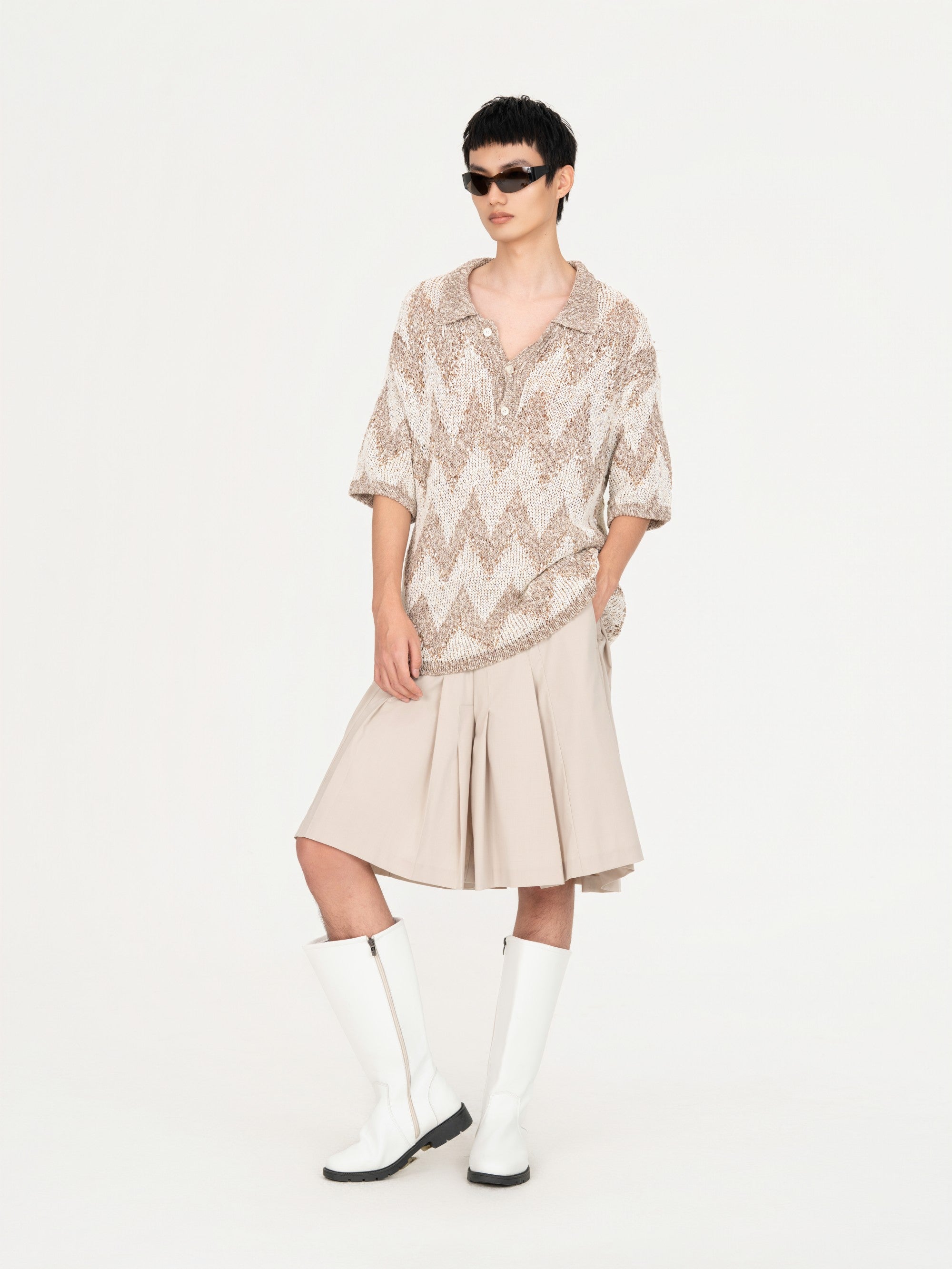 DOUBLE SIDED KNITED POLO