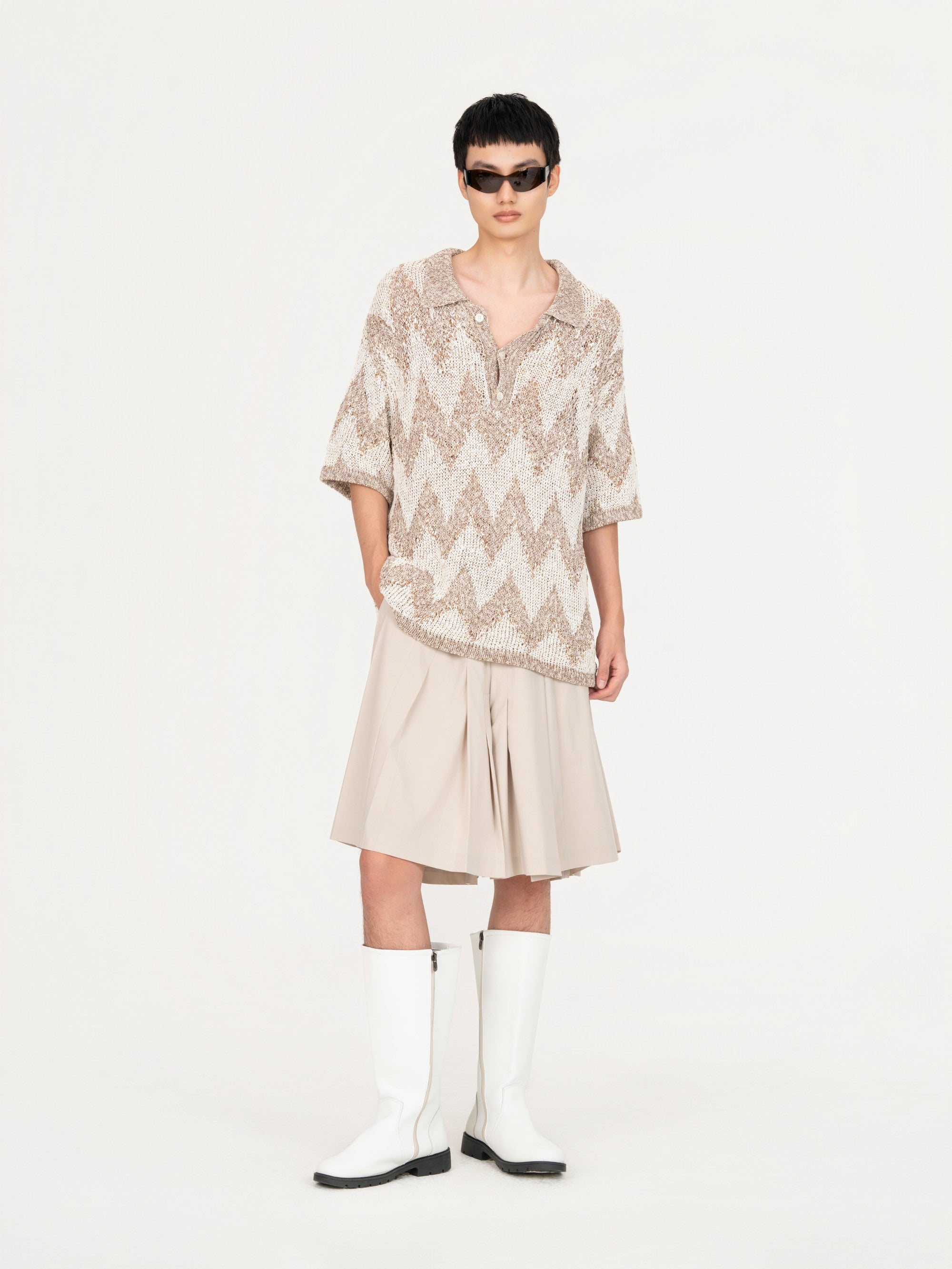 DOUBLE SIDED KNITED POLO