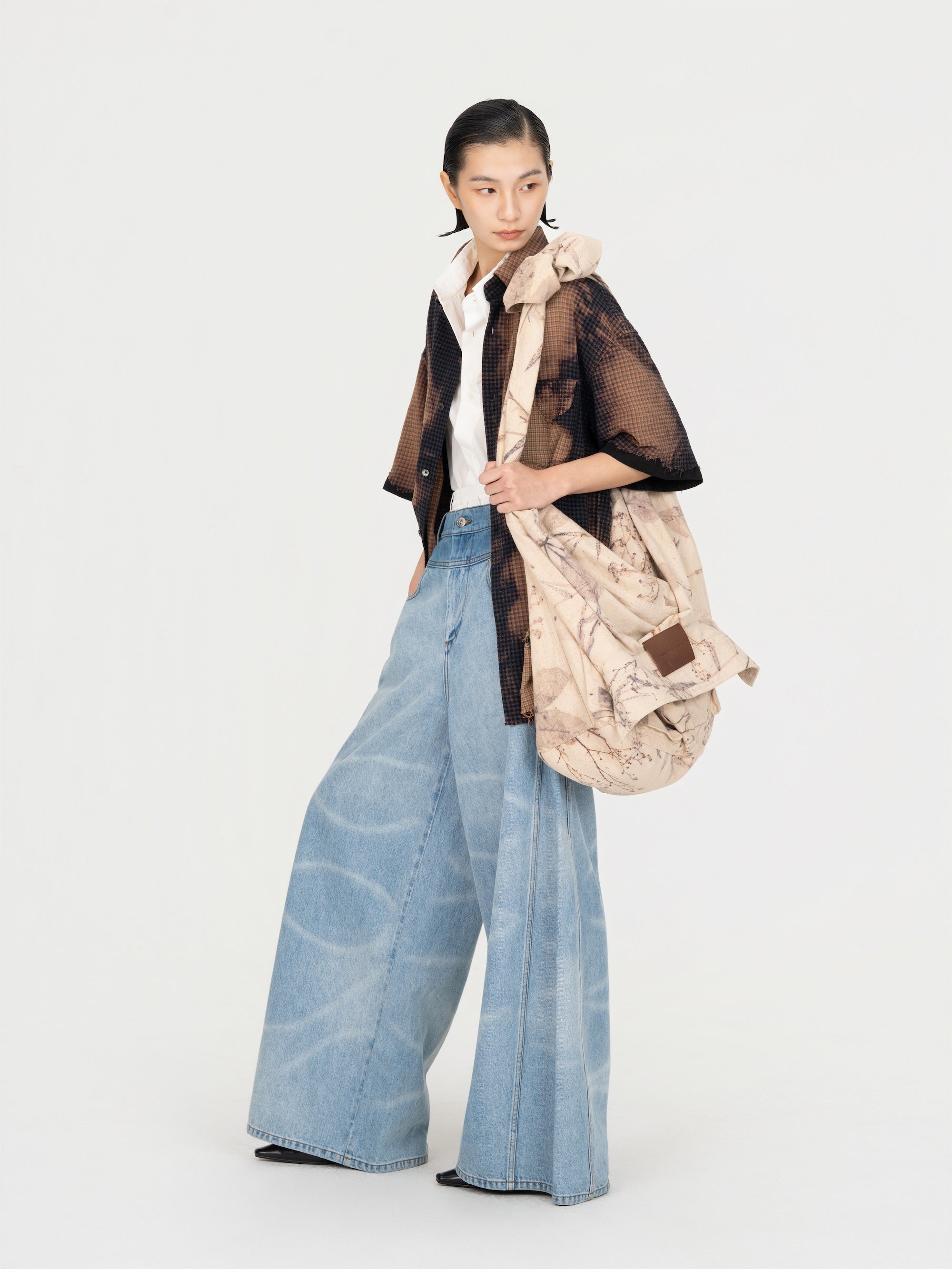 SHORT SLEEVE SHIRT IN DECAYED CHECK - Feng Chen Wang