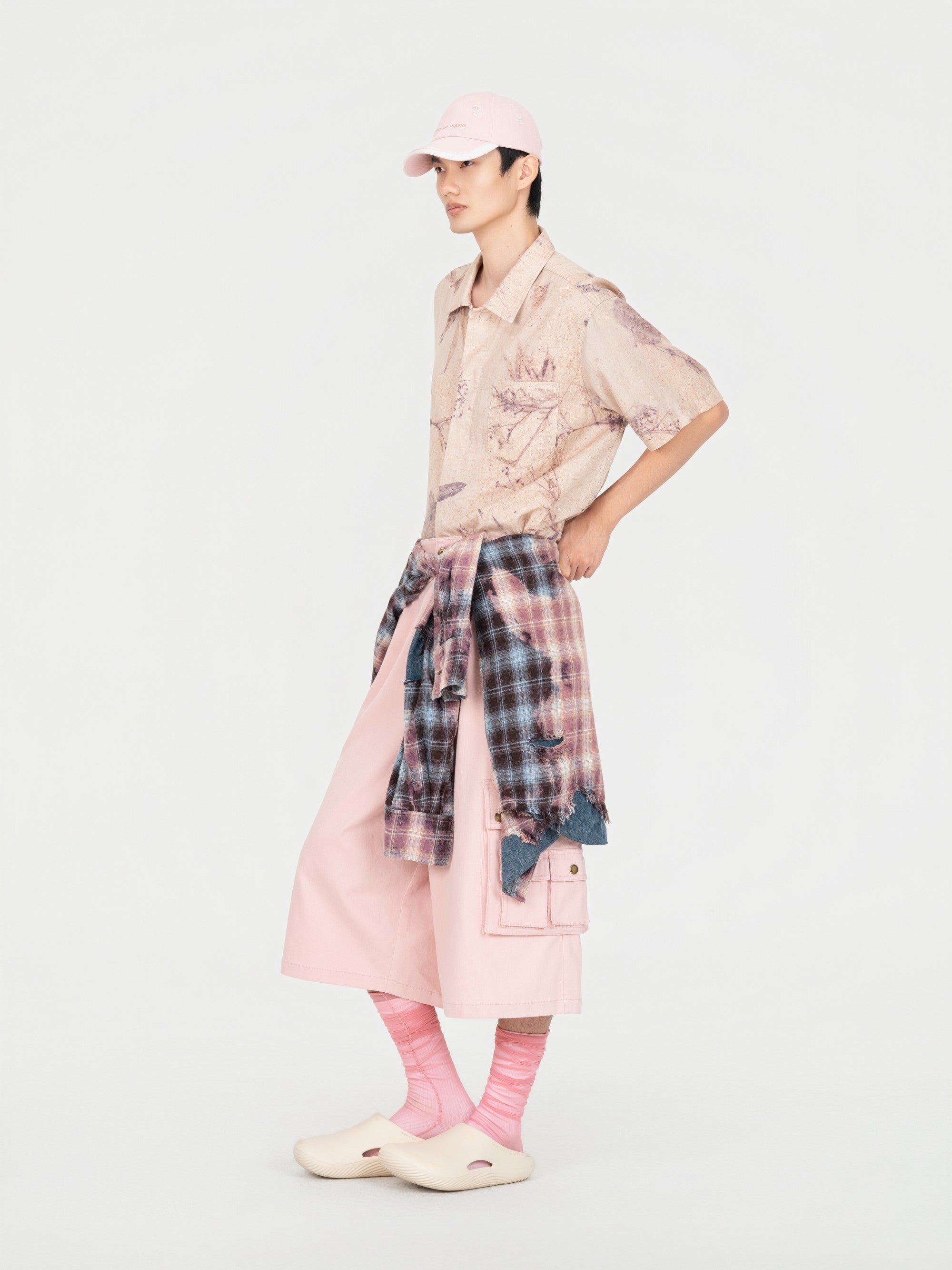 OVERSIZED MID LENGTH DENIM CARGO TROUSER