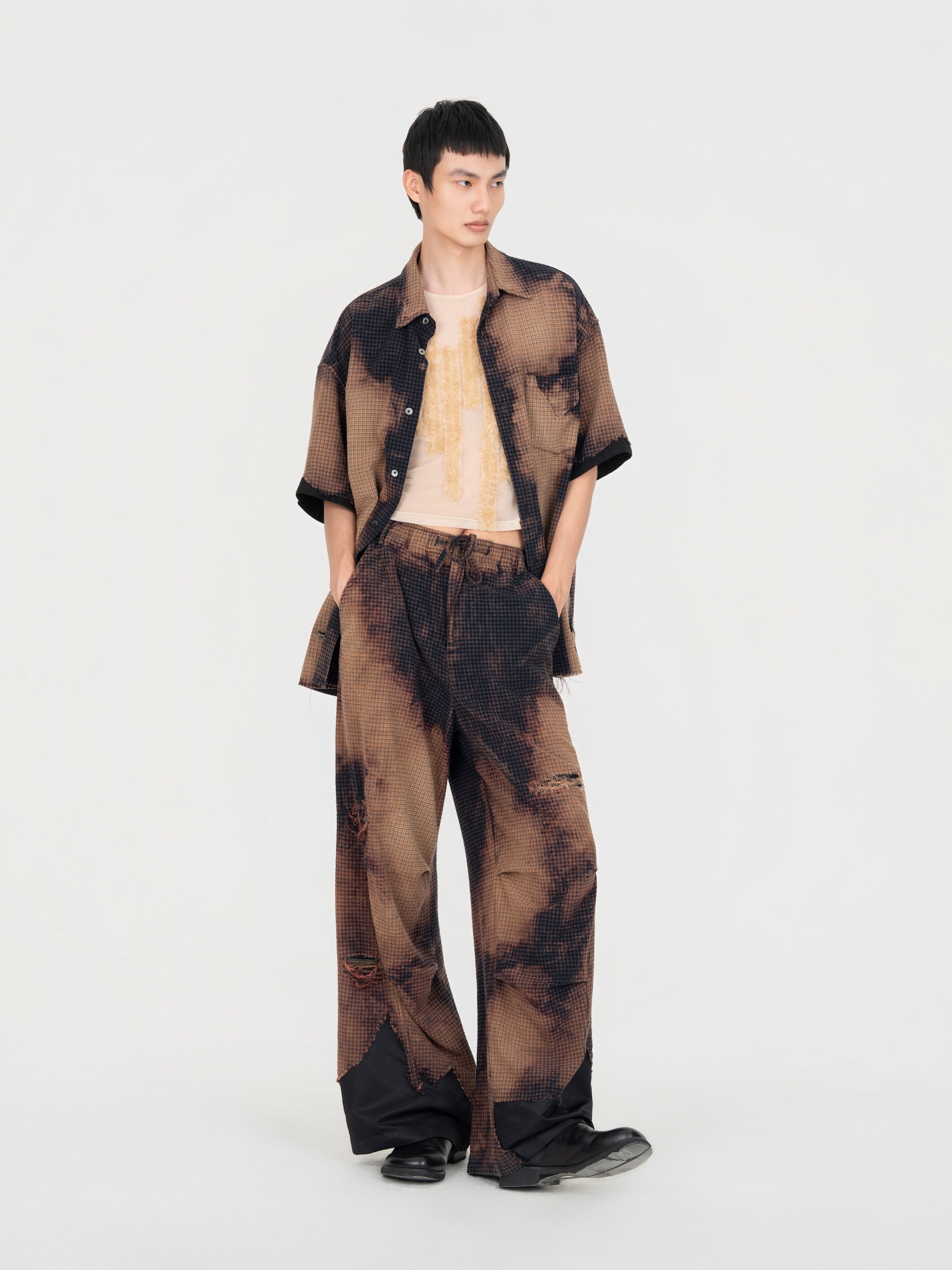 DECAYED CHECK TROUSERS