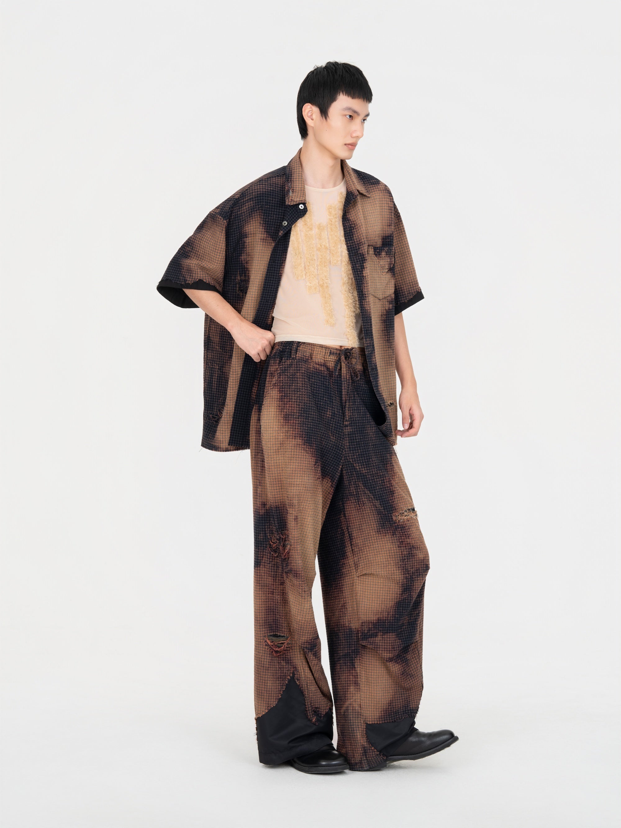 DECAYED CHECK TROUSERS