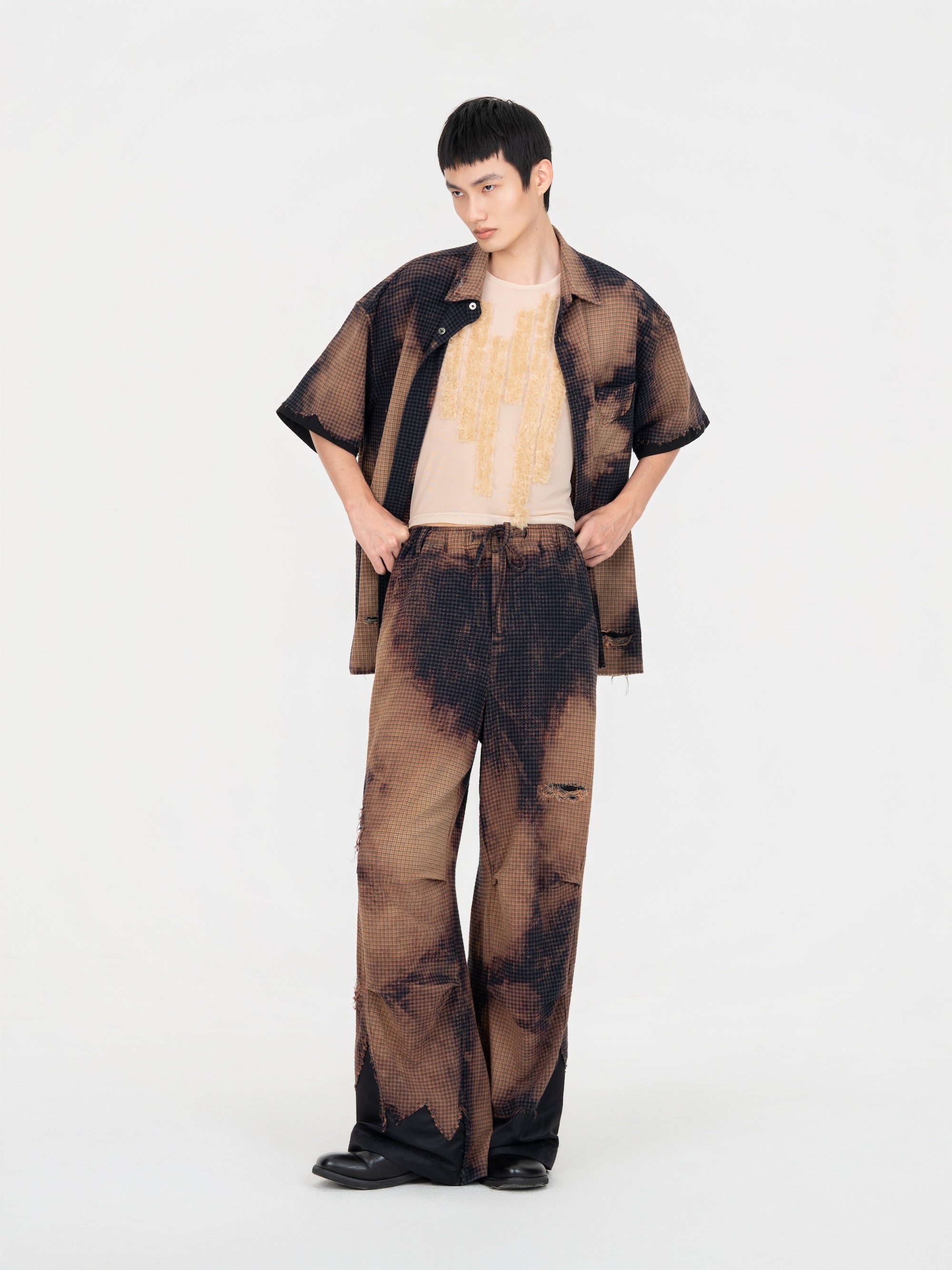 DECAYED CHECK TROUSERS