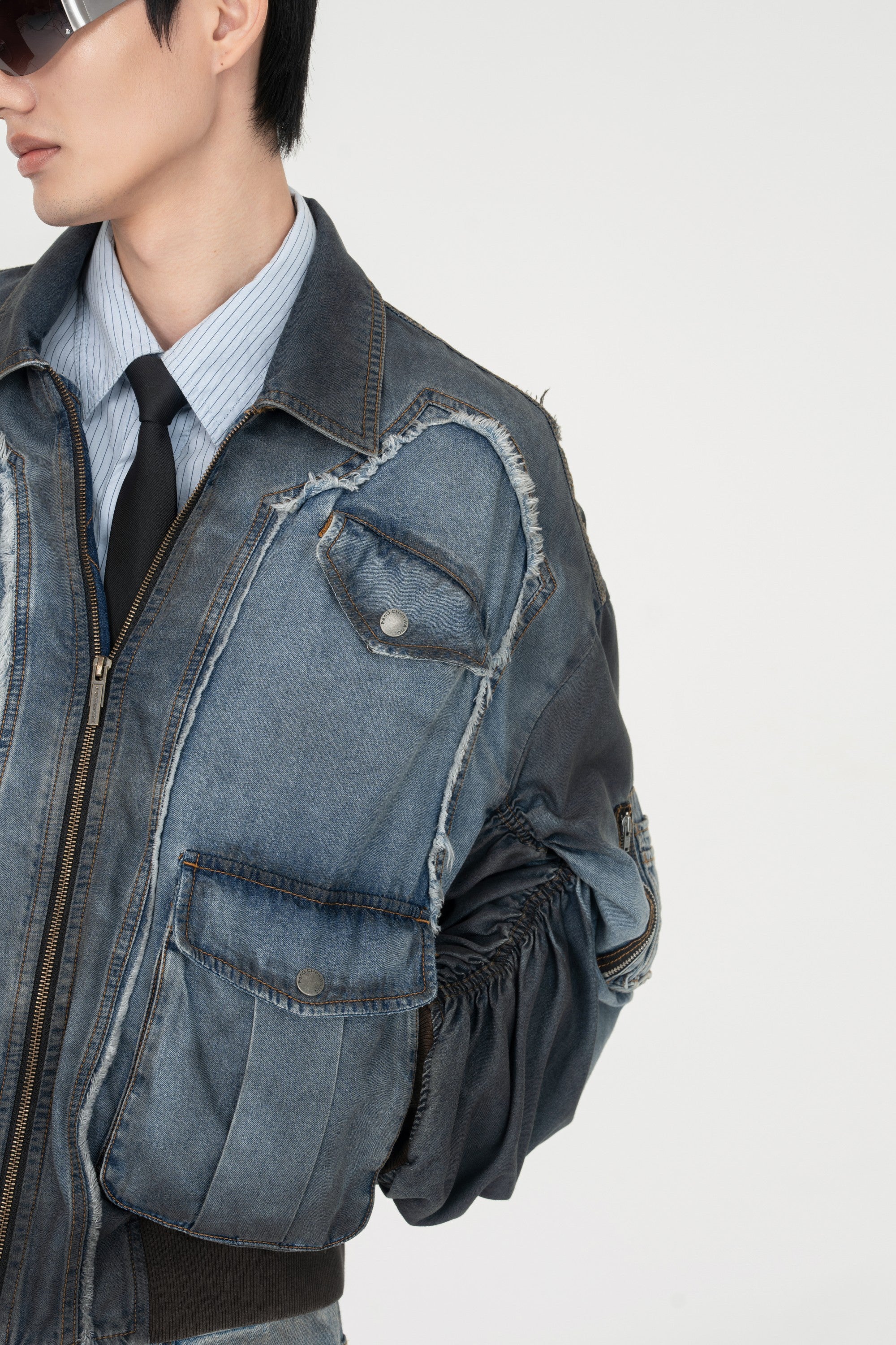 INDIGO GRADIENT DENIM JACKET