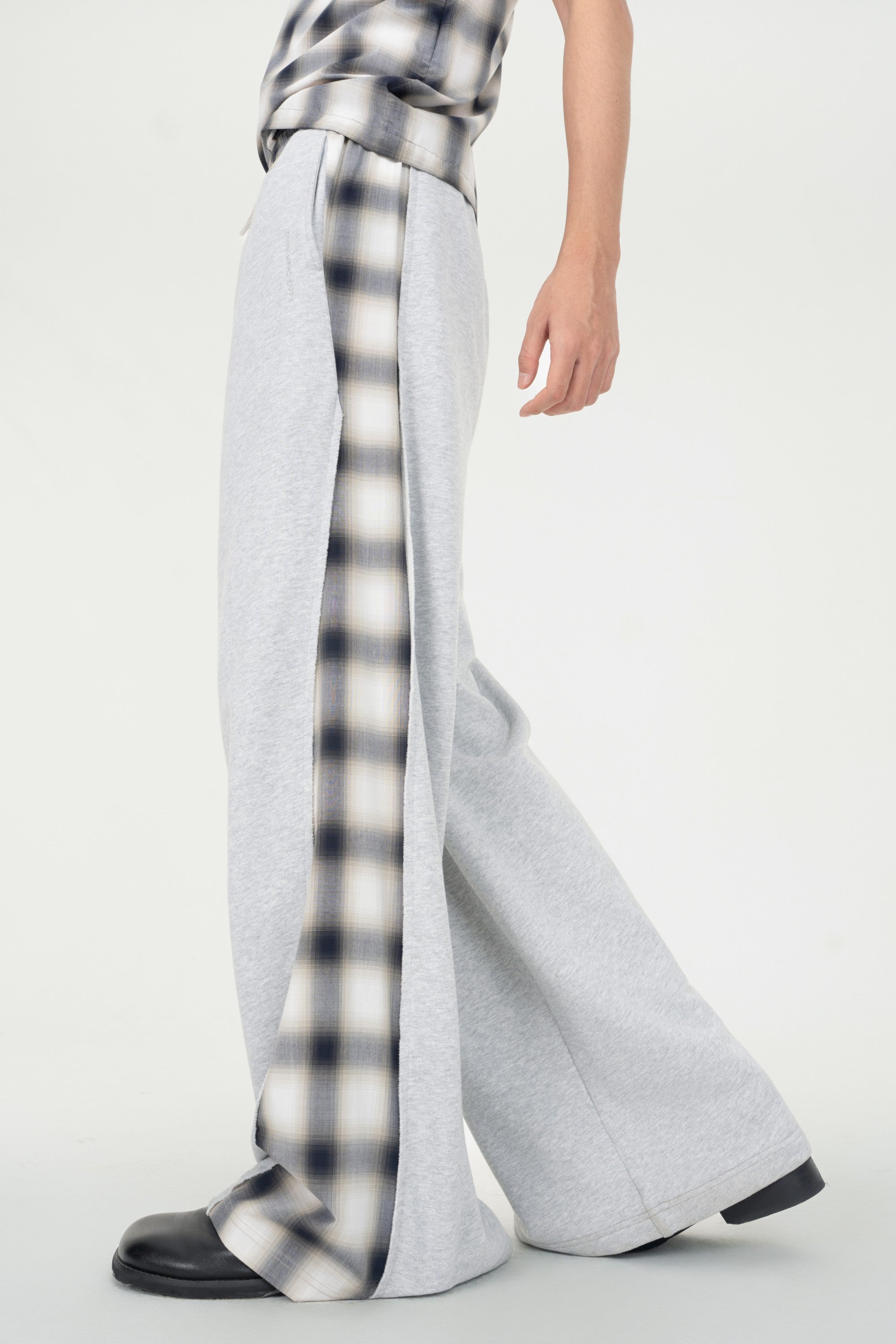 PATCHED PANEL JERSEY TROUSERS