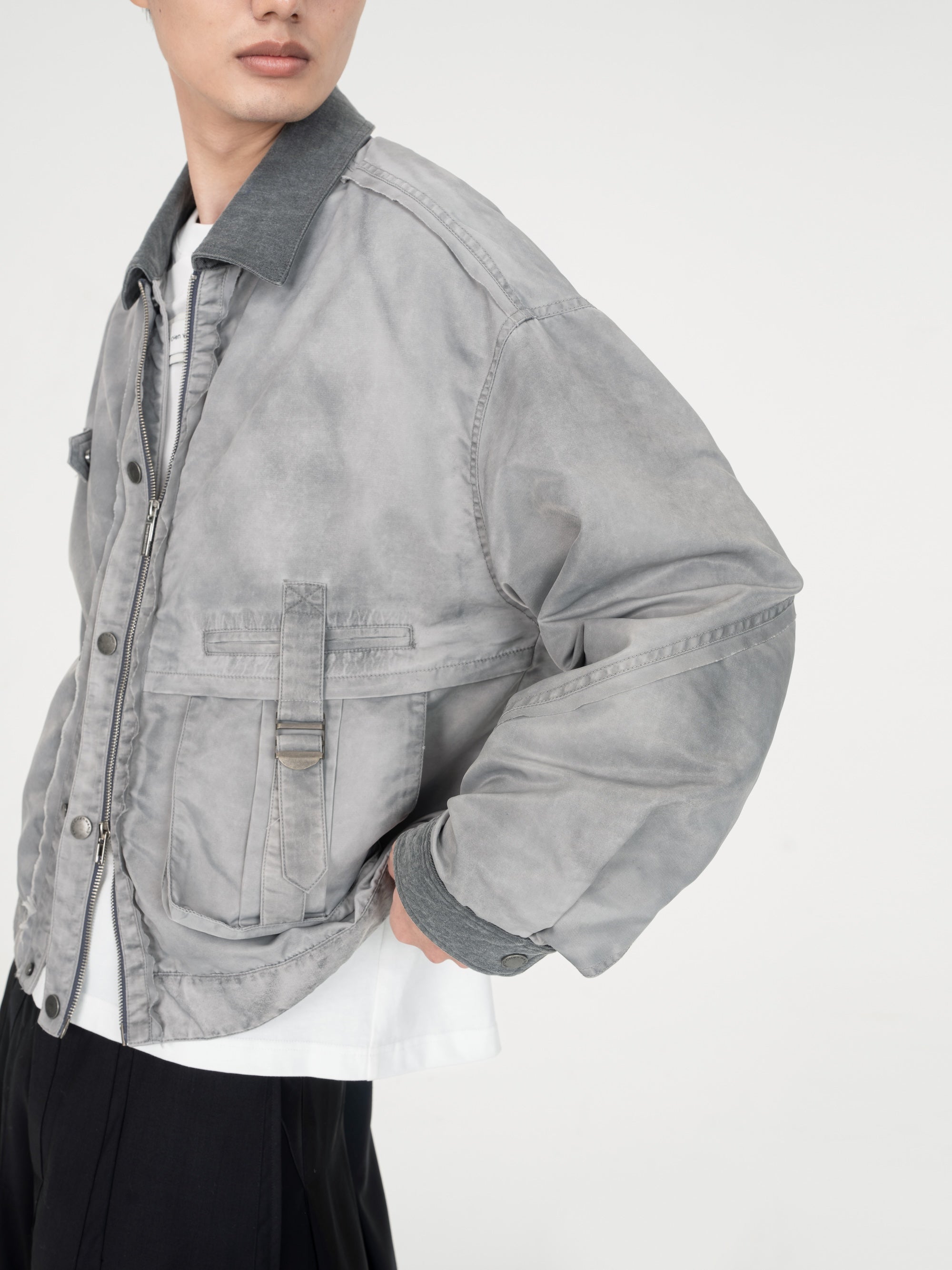 SANDWASHED NYLON JACKET
