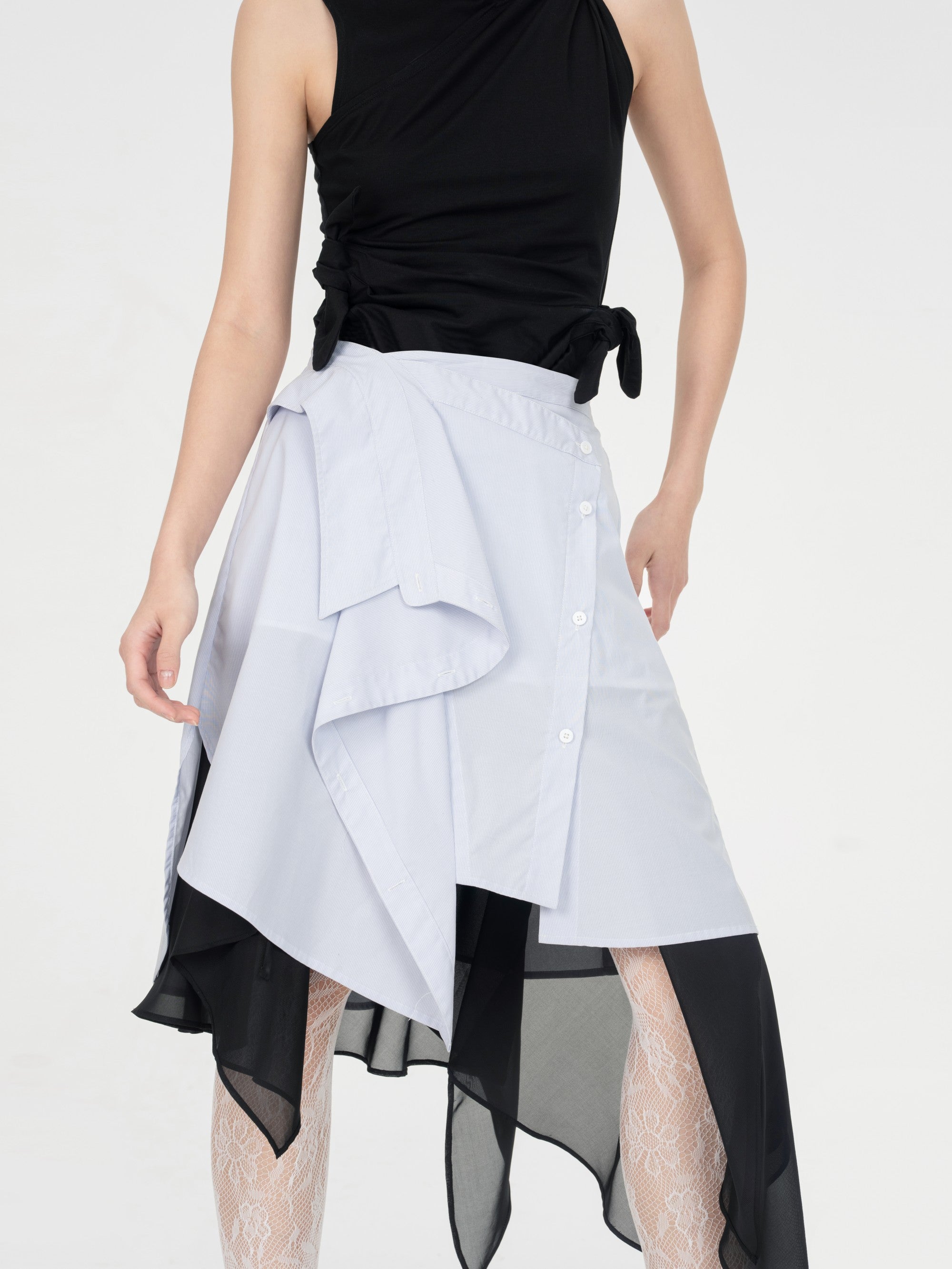 DECONSTRUCTION WRAP SKIRT