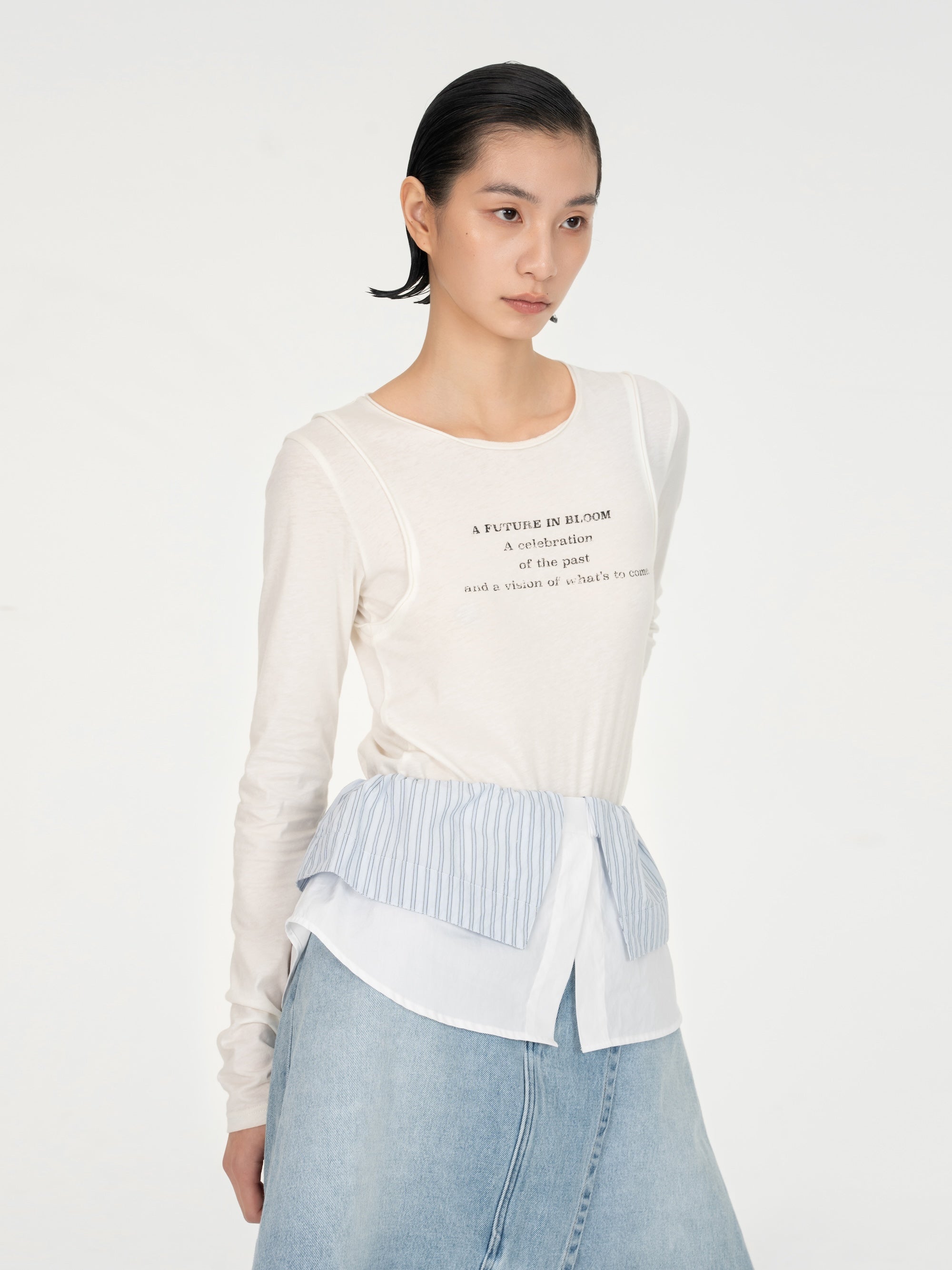 LAYERED-LOOK LONG SLEEVE JERSEY - Feng Chen Wang