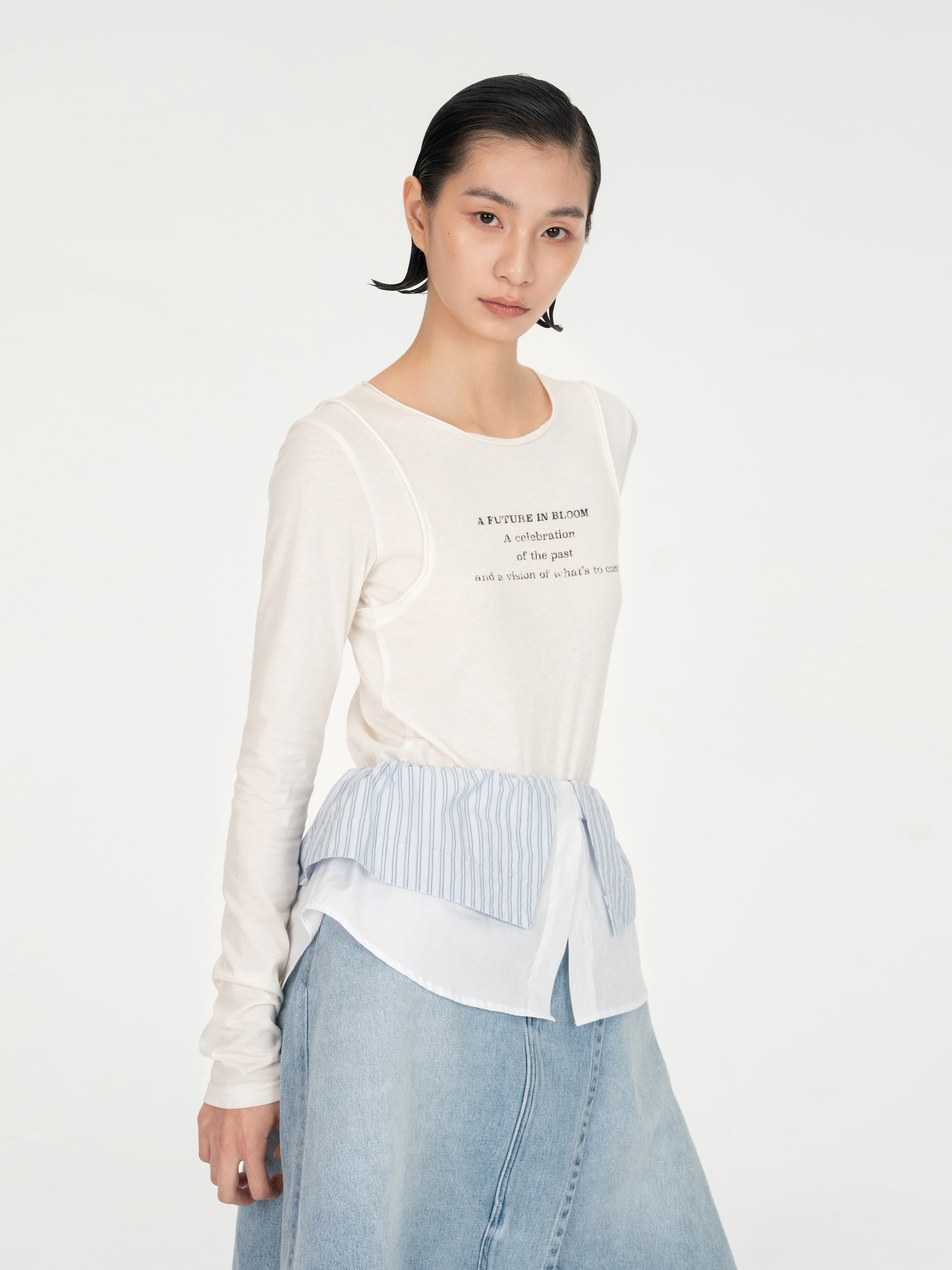 LAYERED-LOOK LONG SLEEVE JERSEY - Feng Chen Wang