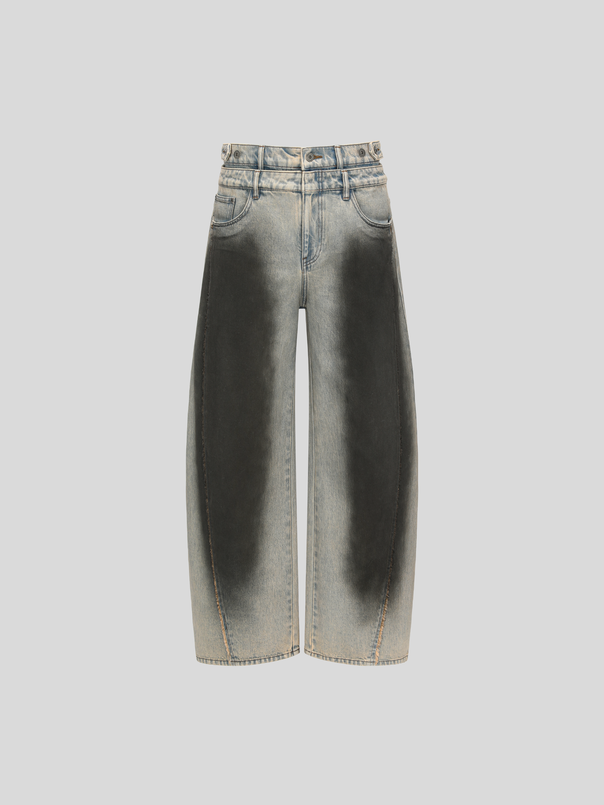 BLUE-TO-BLACK VINTAGE OMBRE JEANS