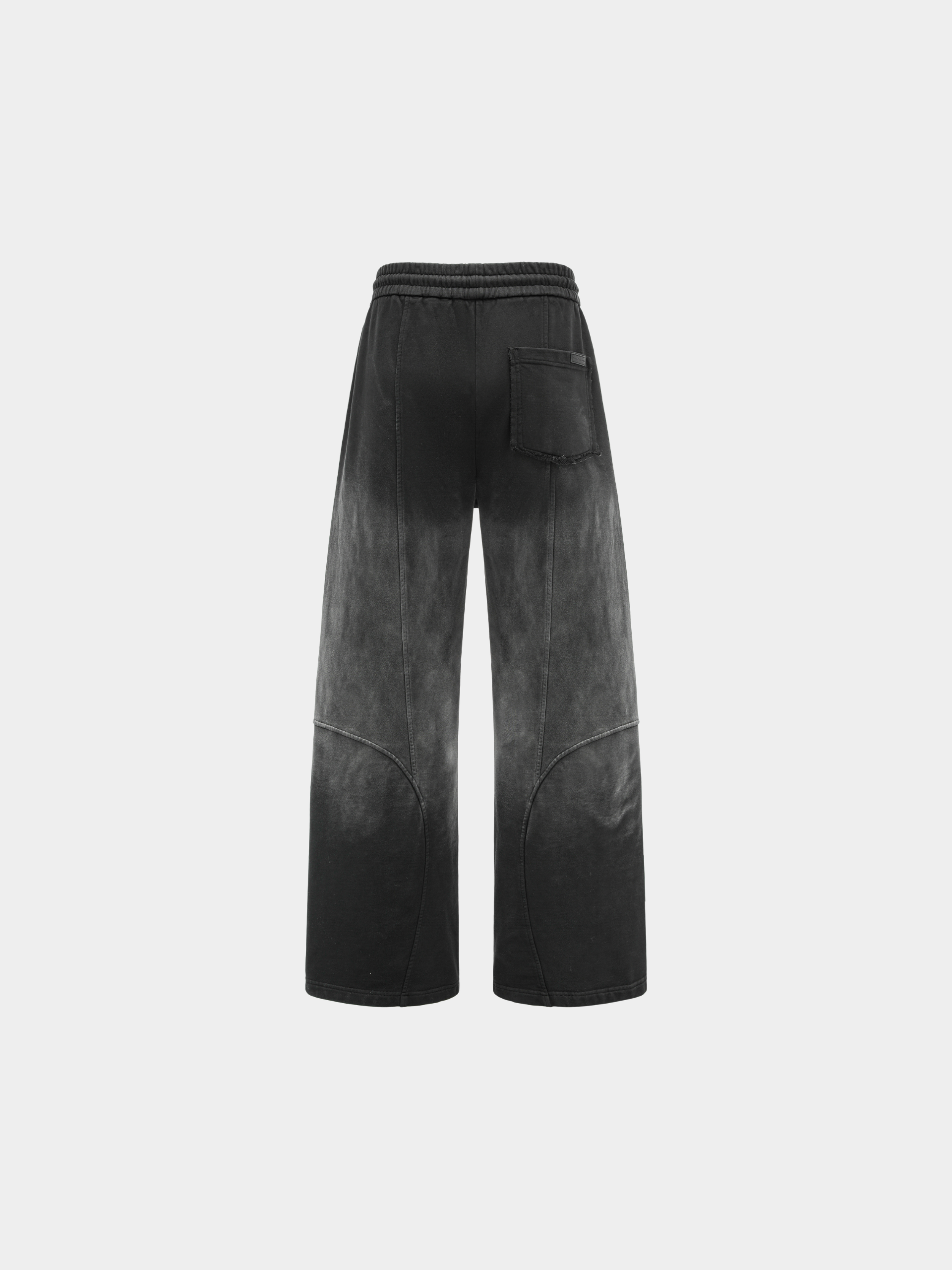 BLACK-GREY WASHED DYED PANTS