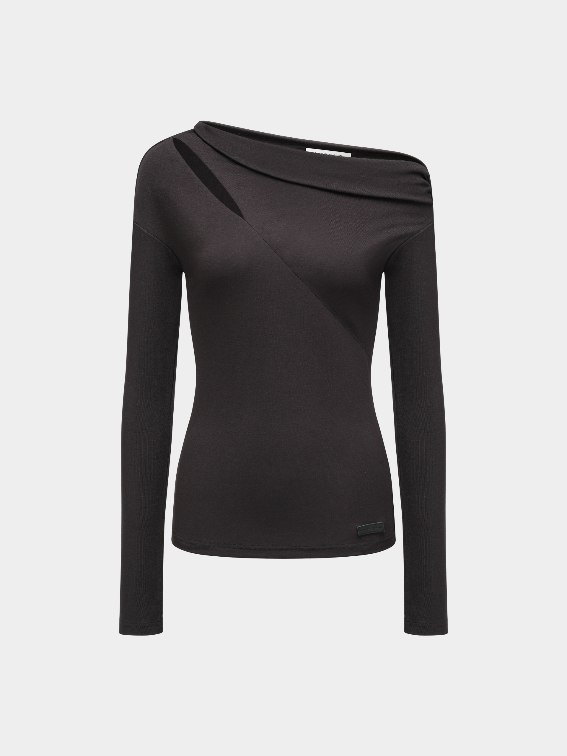 BLACK ONE-SHOULDER BASE TOP