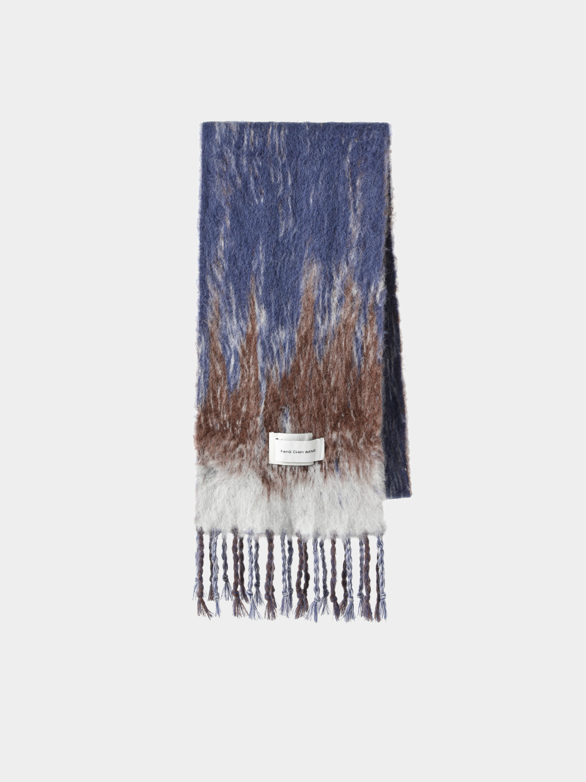 GRADIENT JACQUARD KNIT SCARF