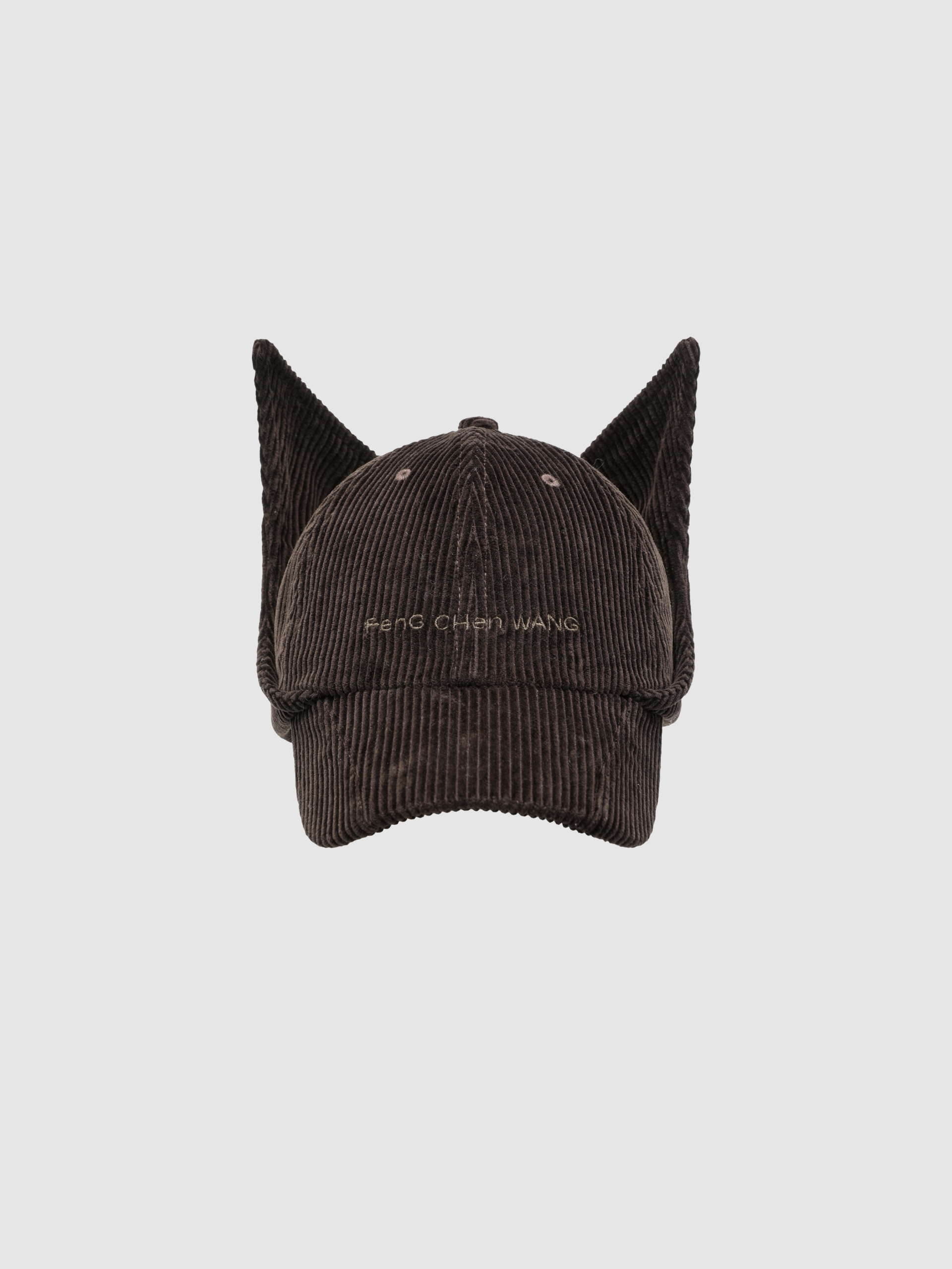 BROWN CORDUROY CAT-EAR CAP