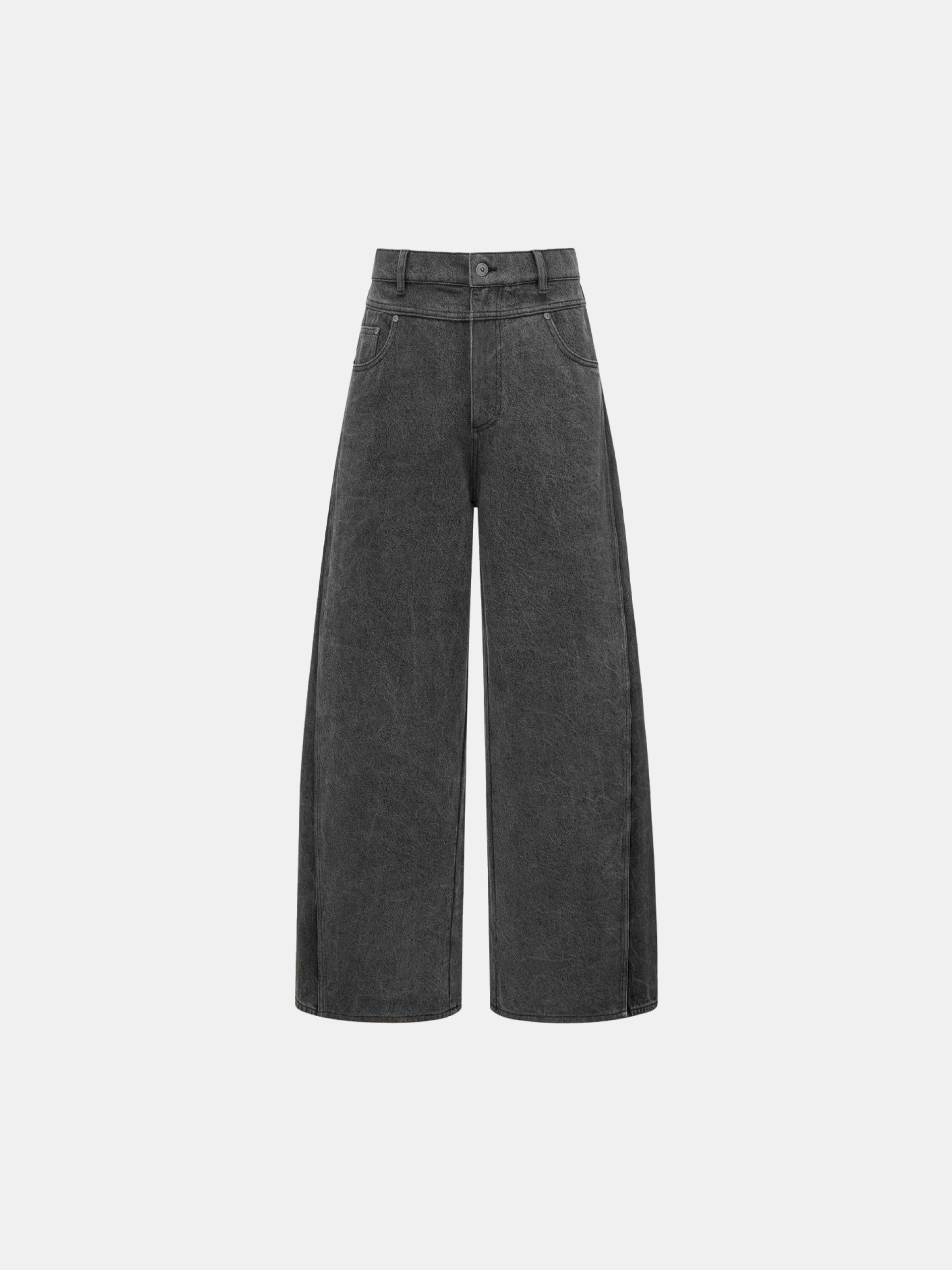 WIDE LEG DENIM TROUSERS