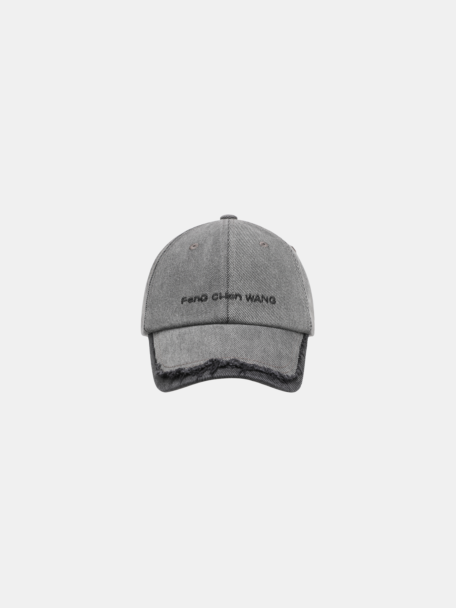 GRAY DENIM SPLICED BASEBALL CAP