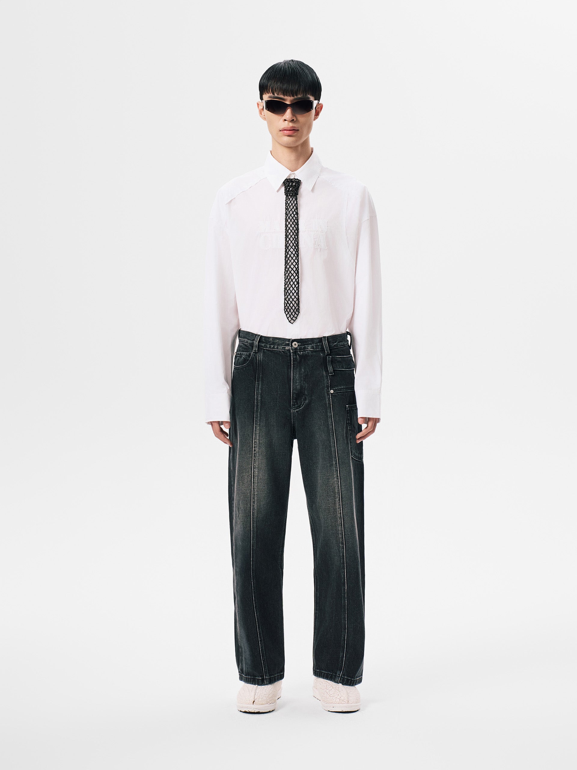 ASYMMETRIC DENIM TROUSER