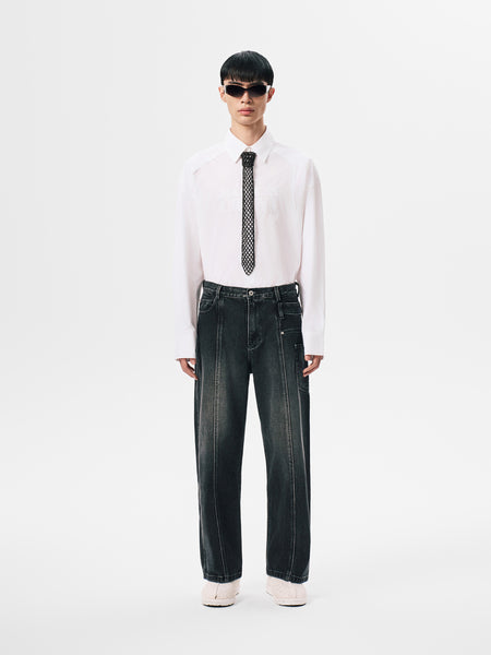 ASYMMETRIC DENIM TROUSER – Feng Chen Wang