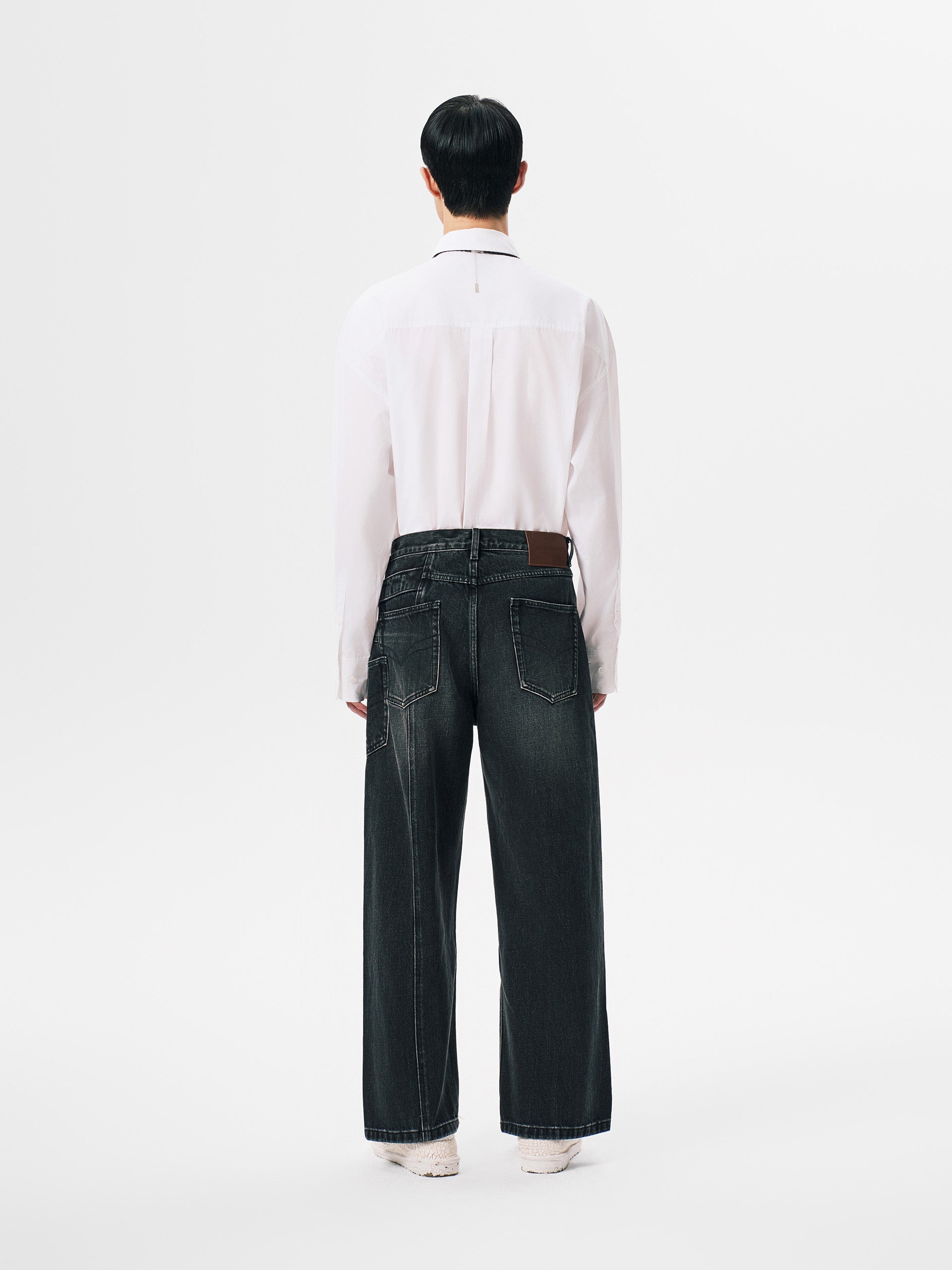 ASYMMETRIC DENIM TROUSER