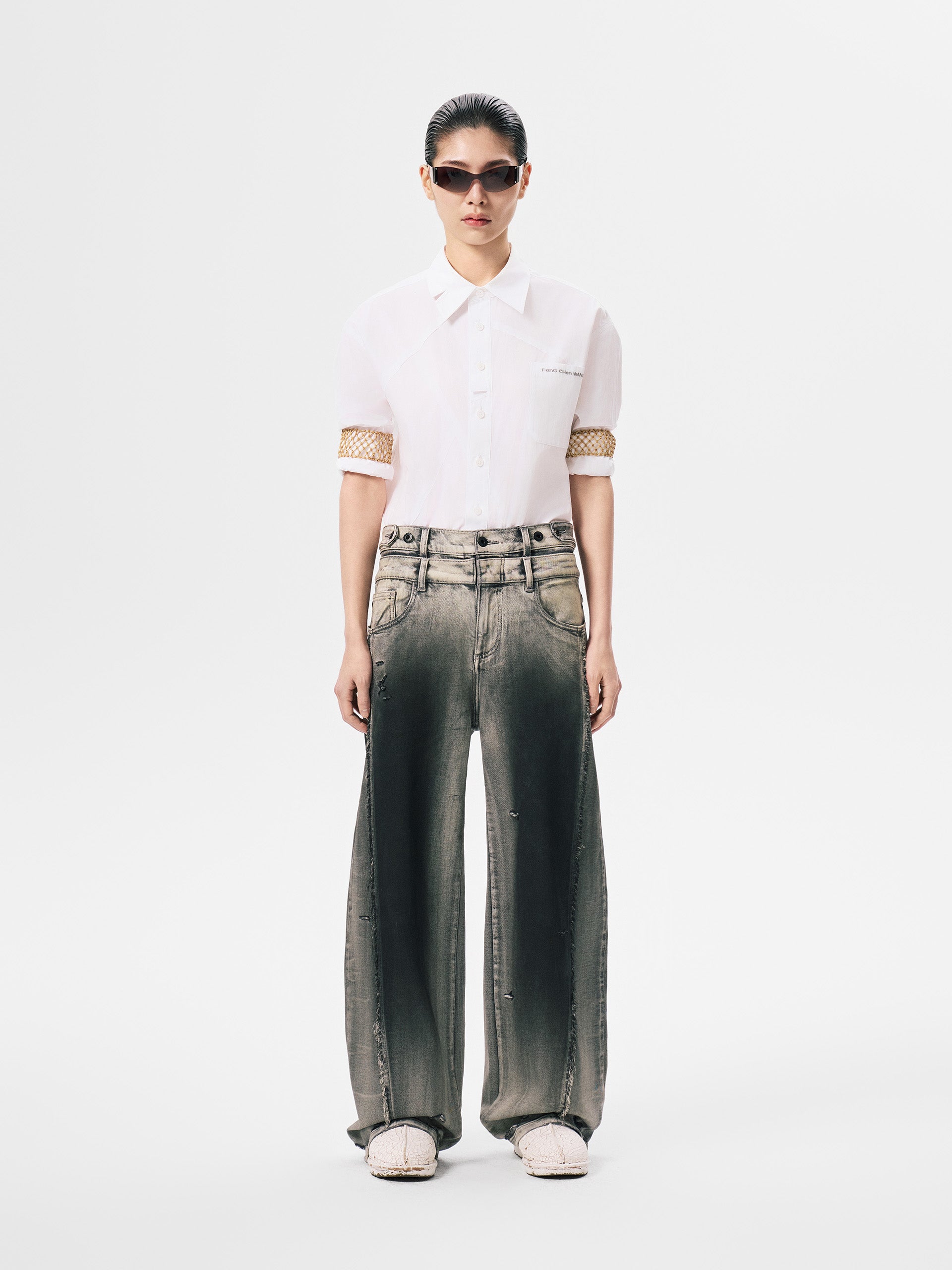 GRADIENT DENIM TROUSERS