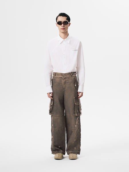 [ADD SEOUL] ★WAVING CARGO PANTS WASHED Designer fashion, Seoul-fully created | W Concept