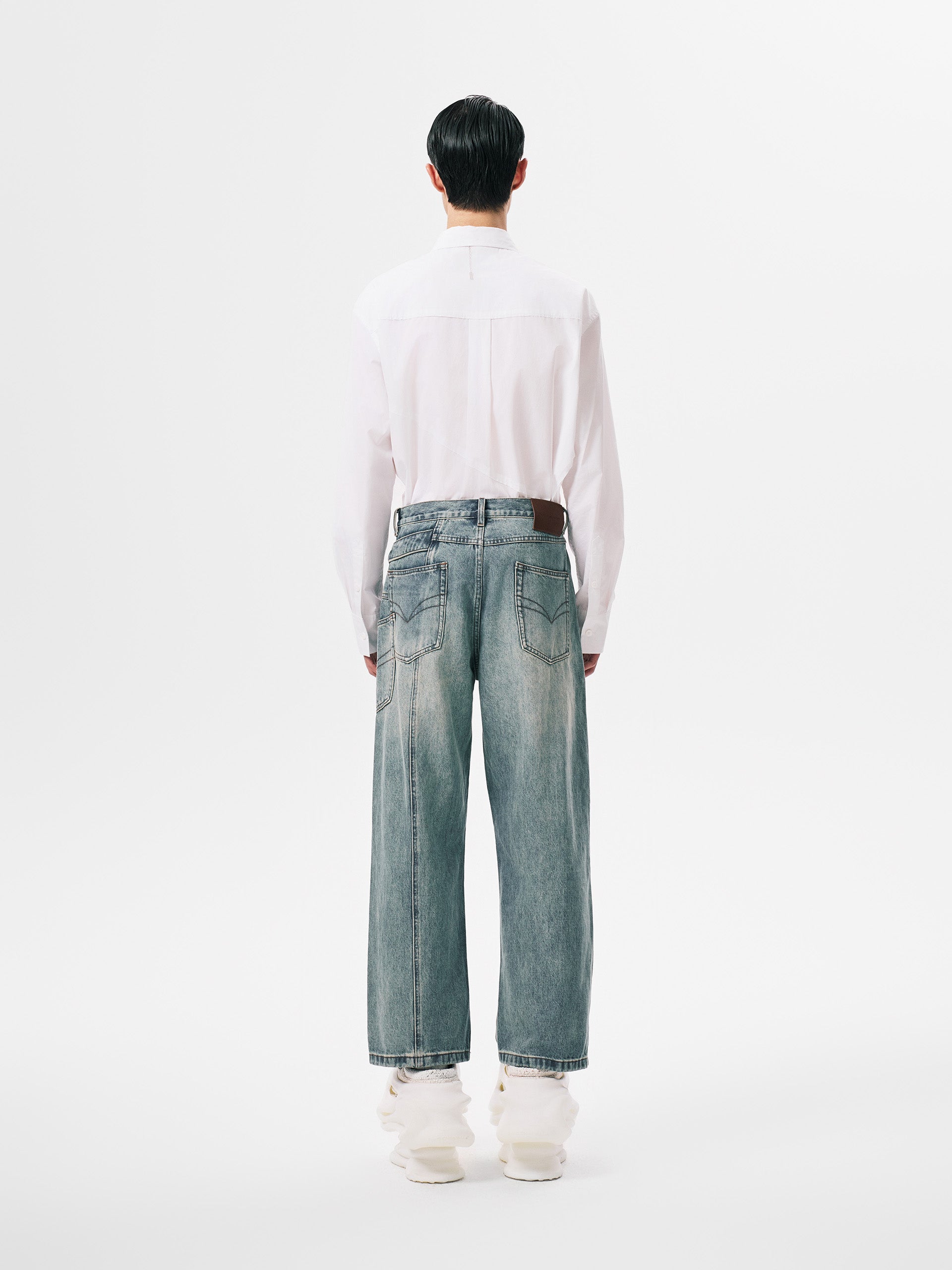 ASYMMETRIC DENIM TROUSER