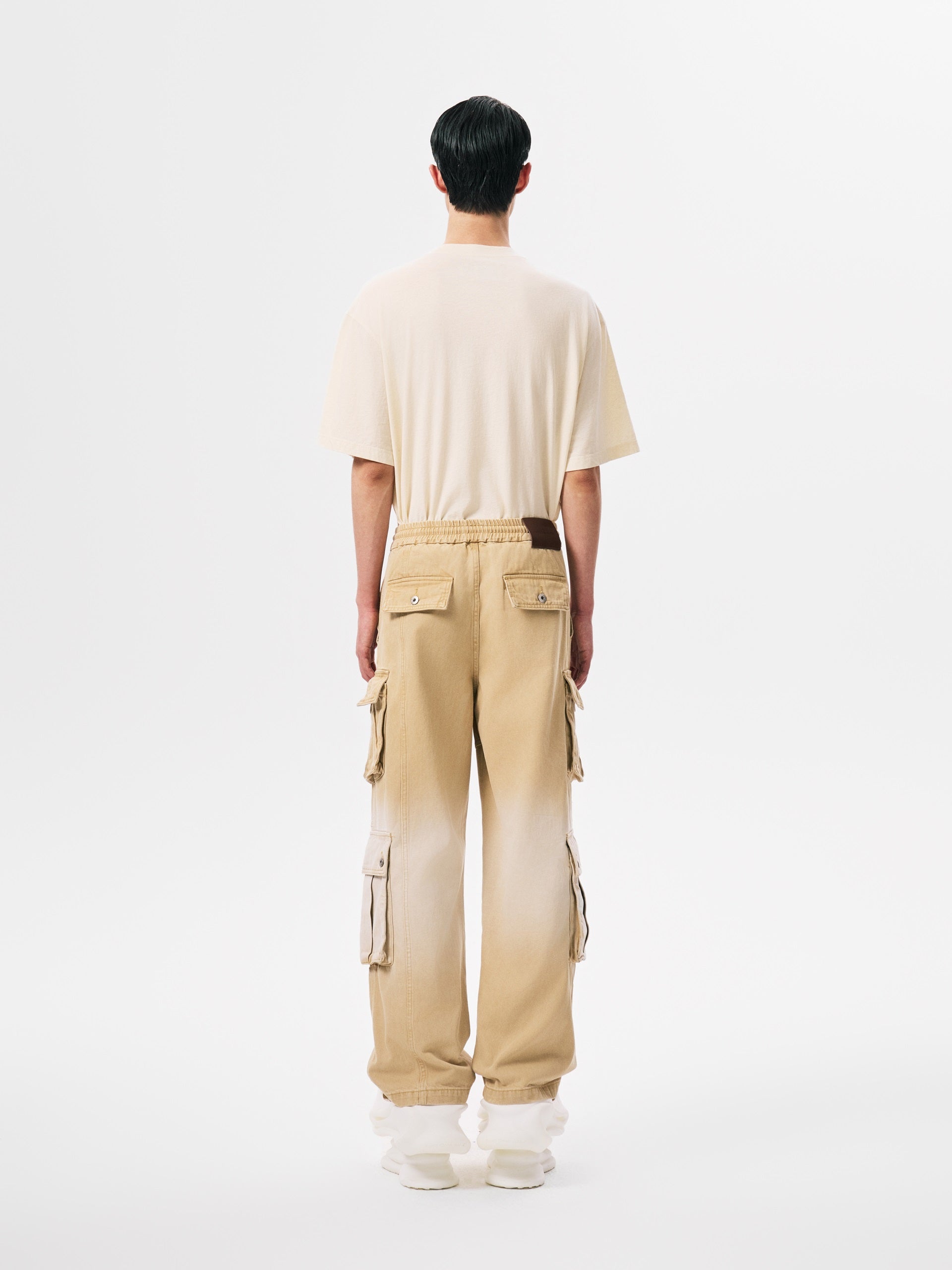 GRADIENT DENIM CARGO TROUSERS