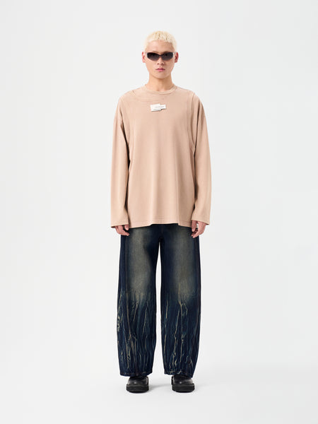 DECONSTRUCTED WASHED LONG-SLEEVE BASE TEE – Feng Chen Wang