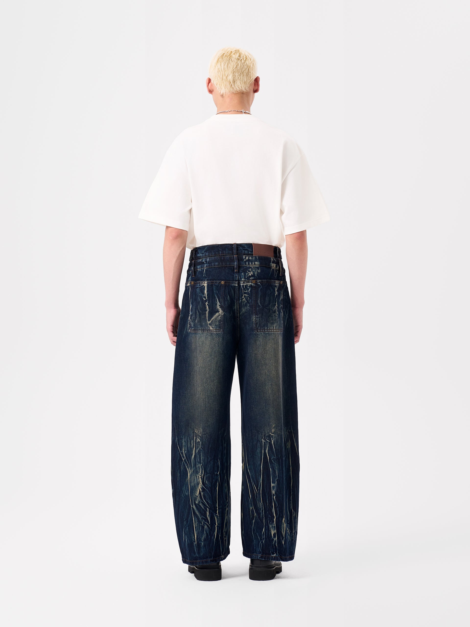 GRADIENT TIE-DYE DUAL WAISTBAND JEANS