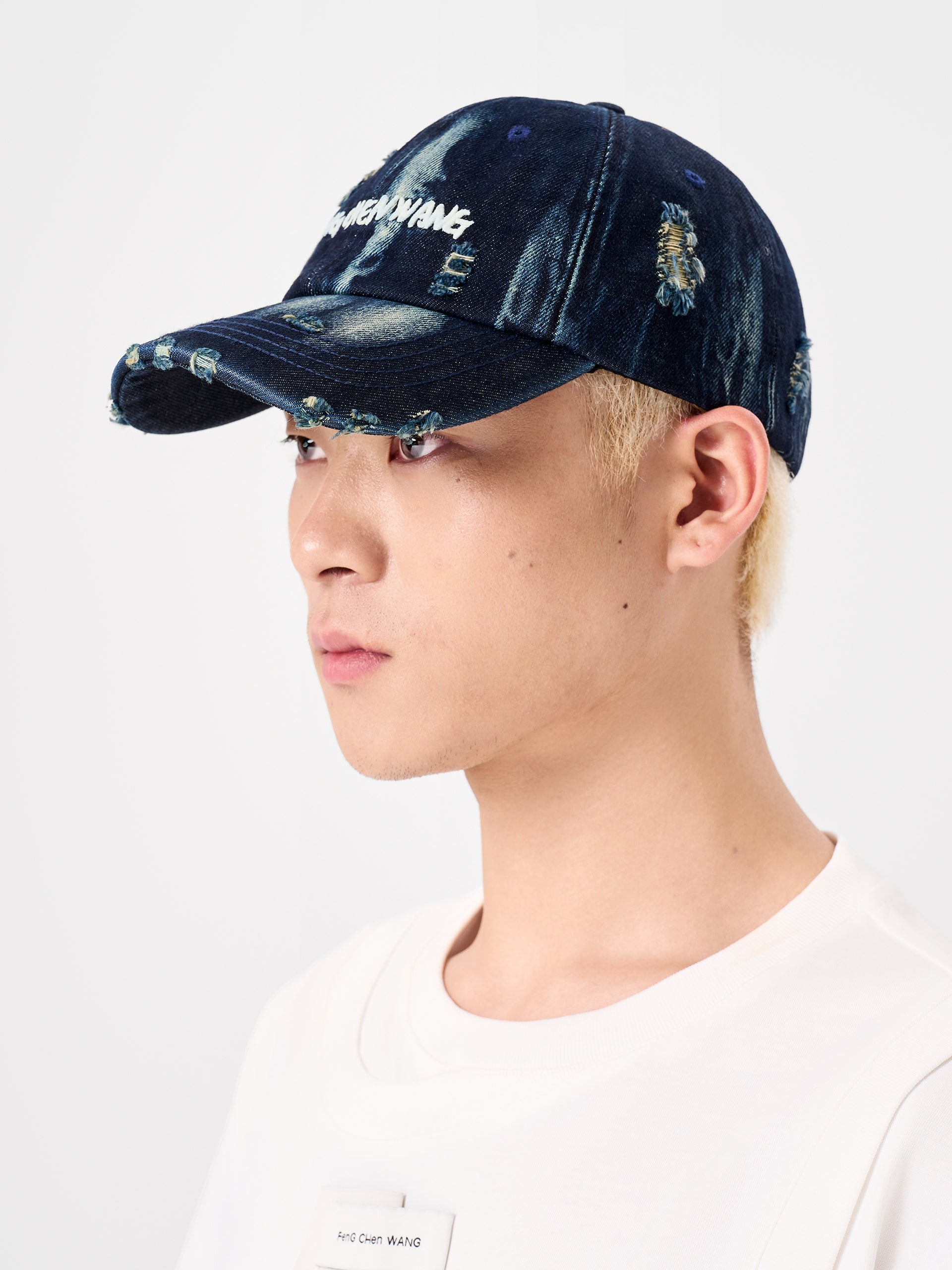 BLUE TIE-DYE DENIM BASEBALL CAP