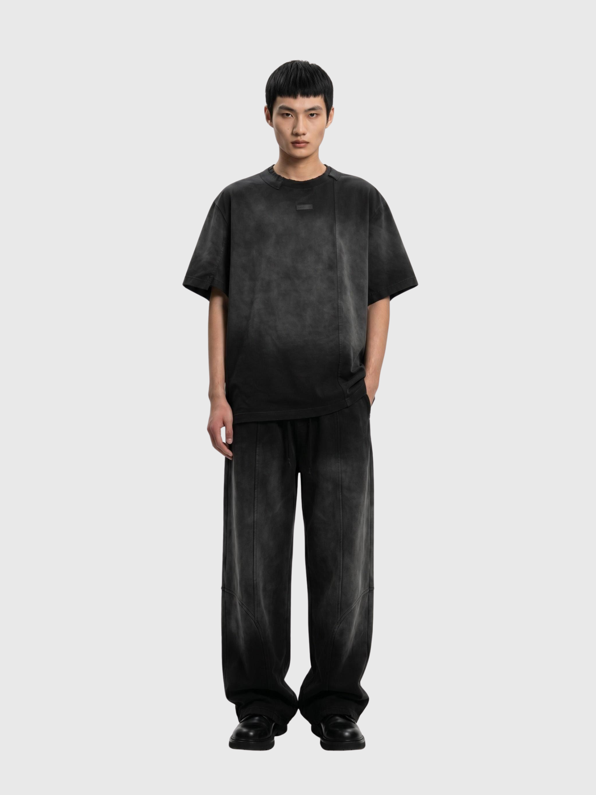 GREY GRADIENT WASHED T-SHIRT