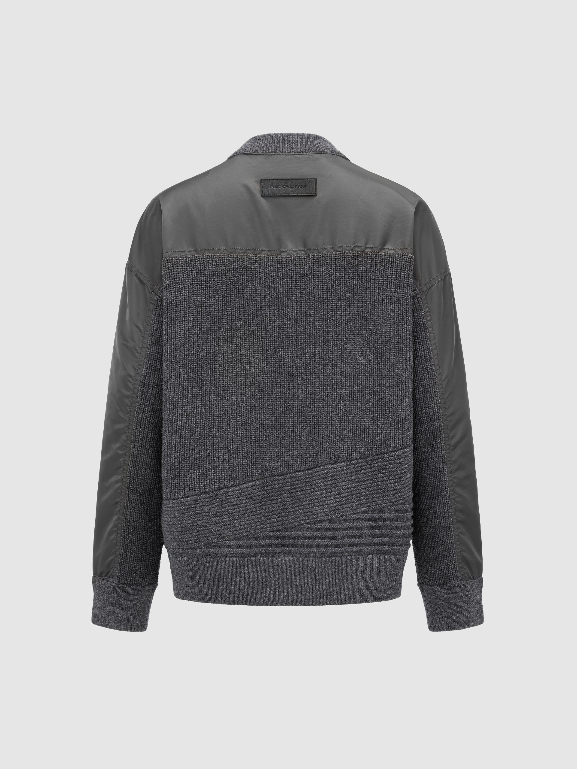 PATCHWORK NYLON UTILITY CARDIGAN