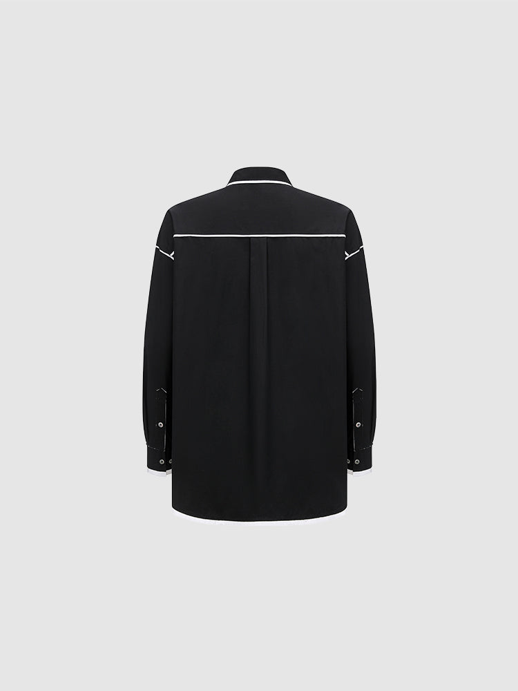 SHIRT WITH DECONSTRUCTED SEAM