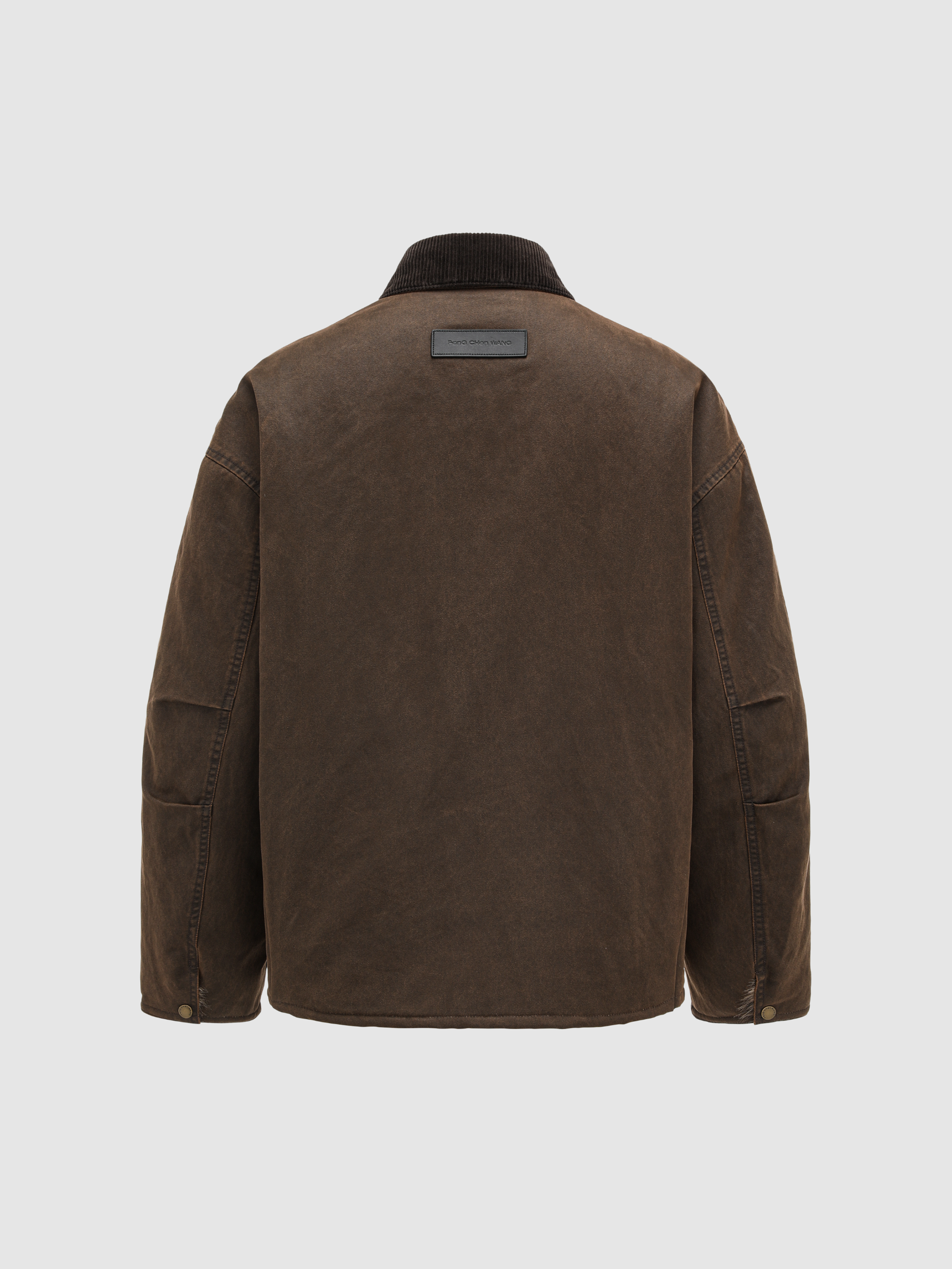 REVERSIBLE WASHED COTTON JACKET WITH LEOPARD-PRINT LINING