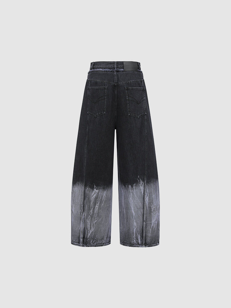 GRADIENT TIE DYE DENIM TROUSERS