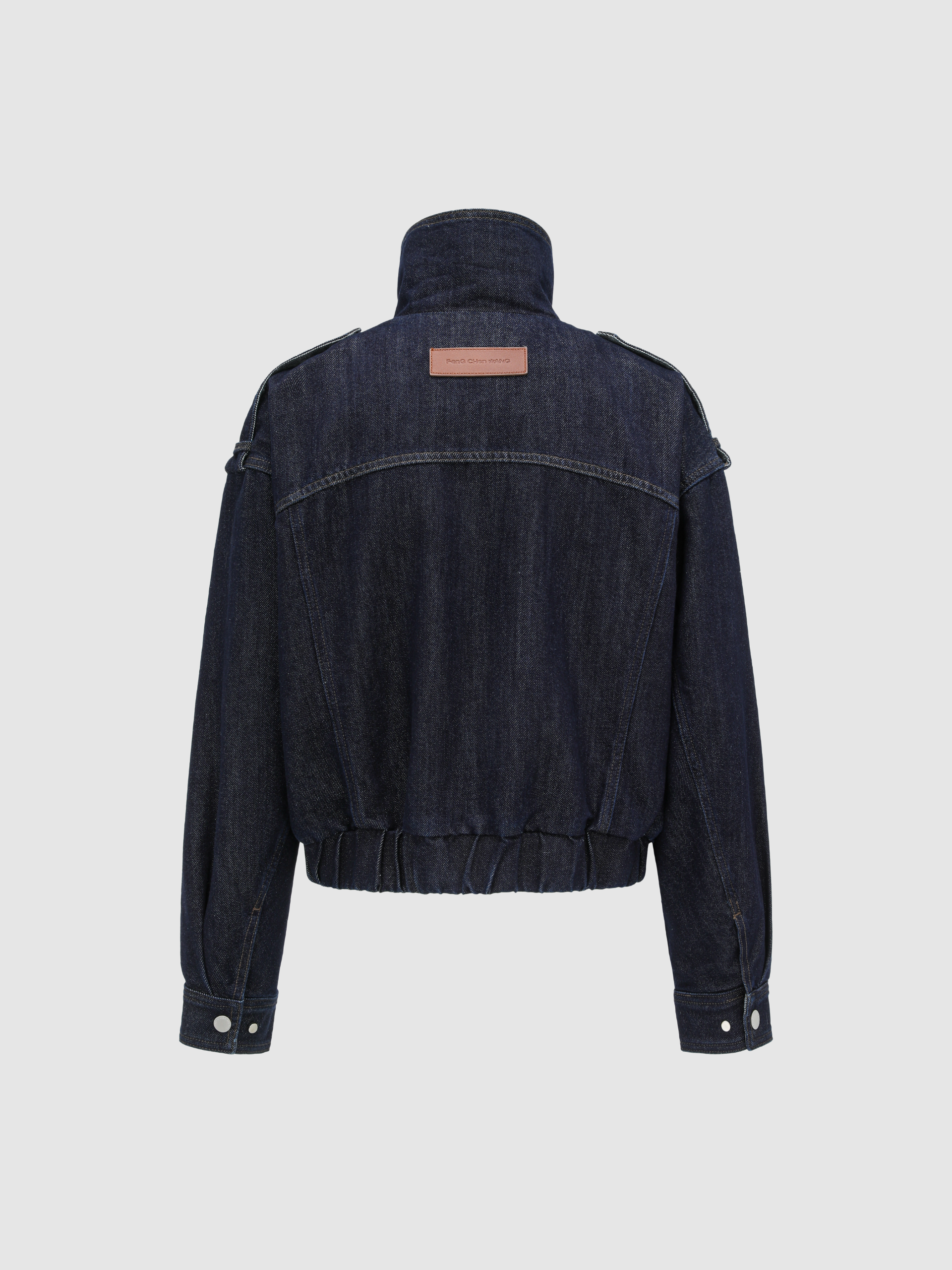 NAVY SUBTLE SHIMMER DENIM JACKET